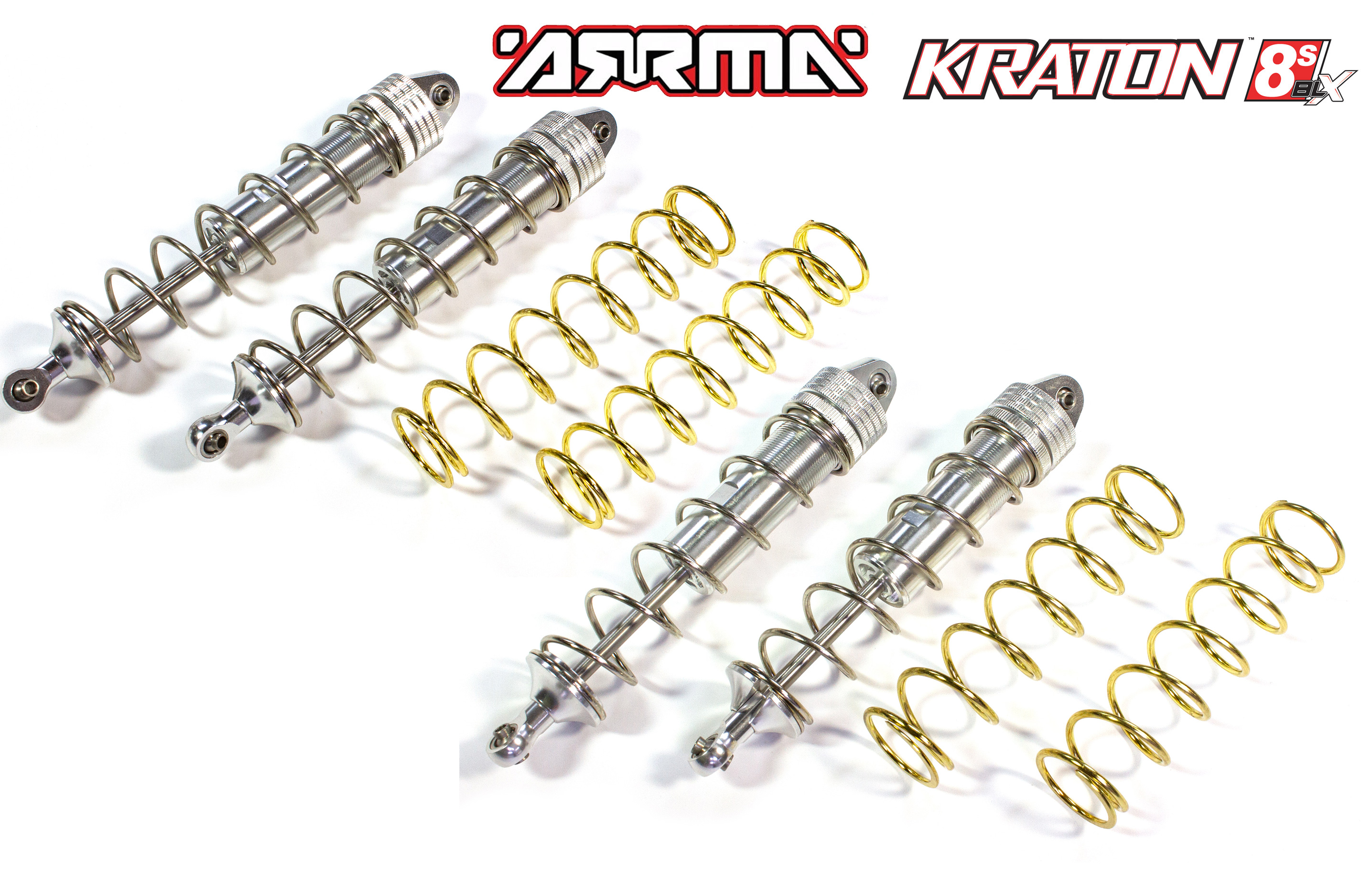 MAKX177F+R GPM shocks for Arrma Kraton 8S, front and rear, 2 pairs