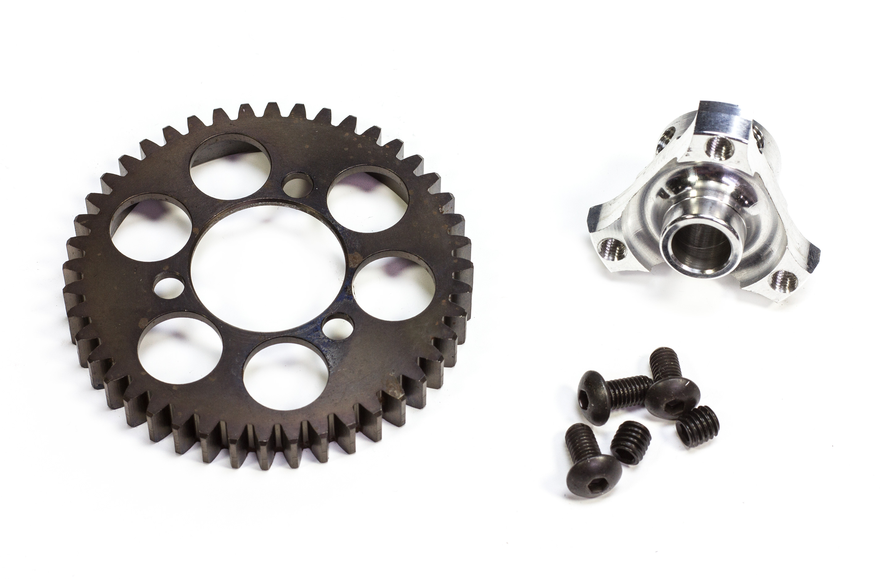 6491 FG Steel spur gear 44T with adapter - set 6491 FG Steel spur gear 44T with adapter - set