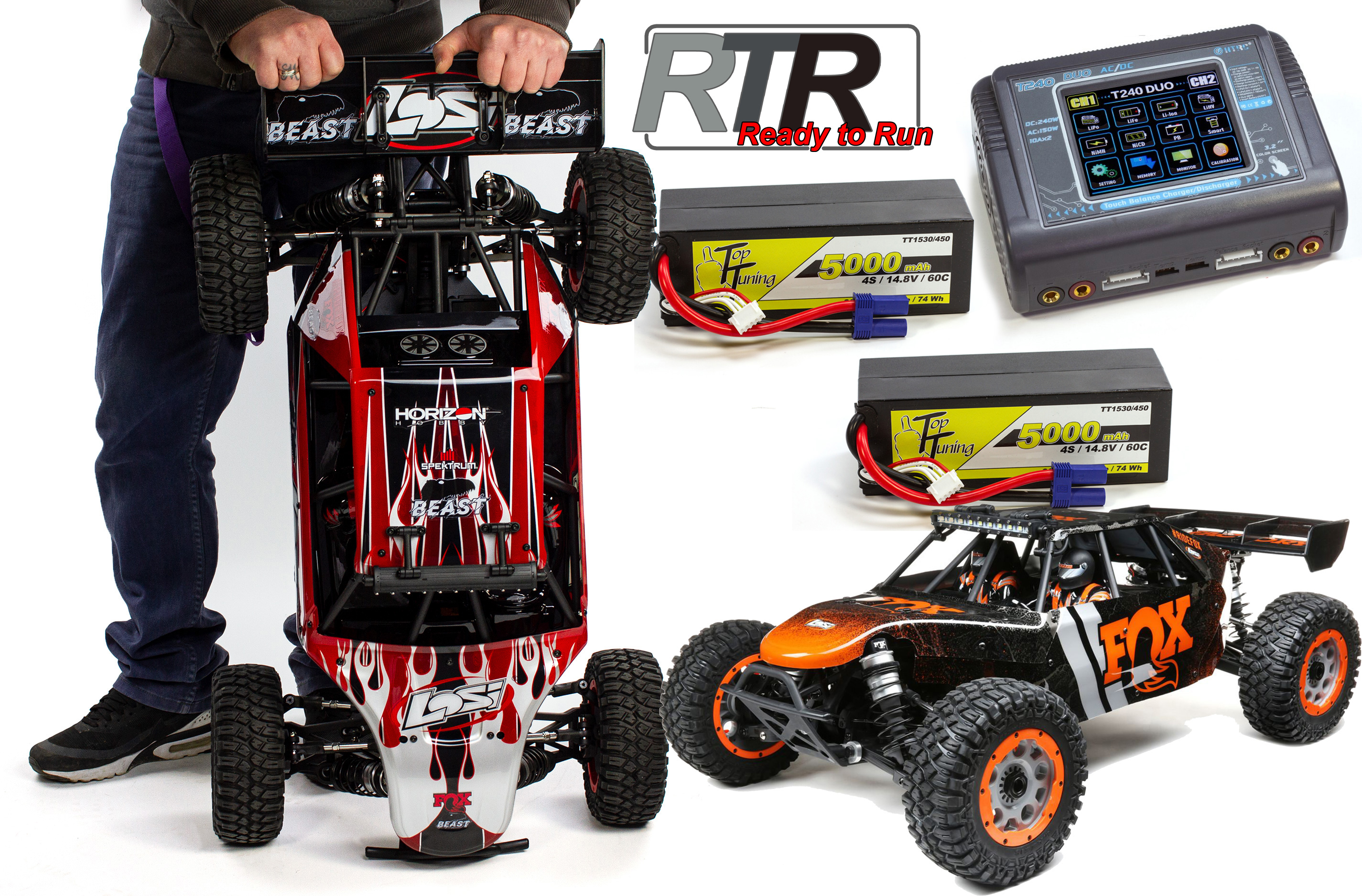 LOS05020V2 Losi DBXL-E 2.0 4WD Brushless RTR with Driving Batterie and Charger