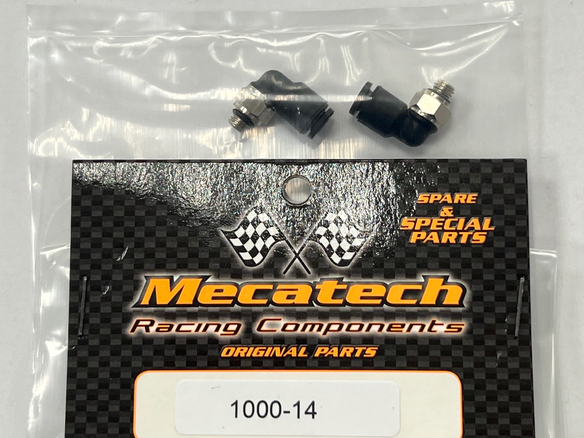 1000-14 Mecatech 90° Fitting, 1 Paar.