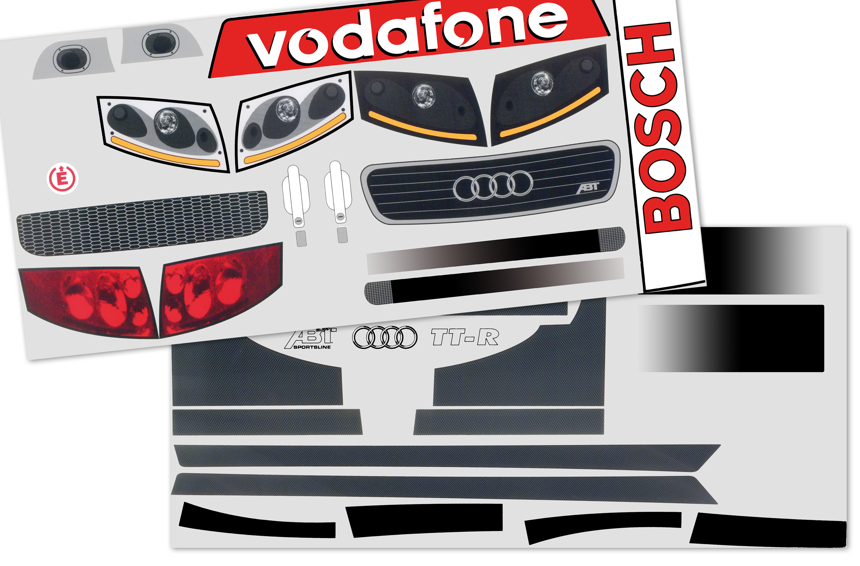 y1175 Audi TT Fahrzeug-Dekorbogen y1175 Audi TT Fahrzeug-Dekorbogen