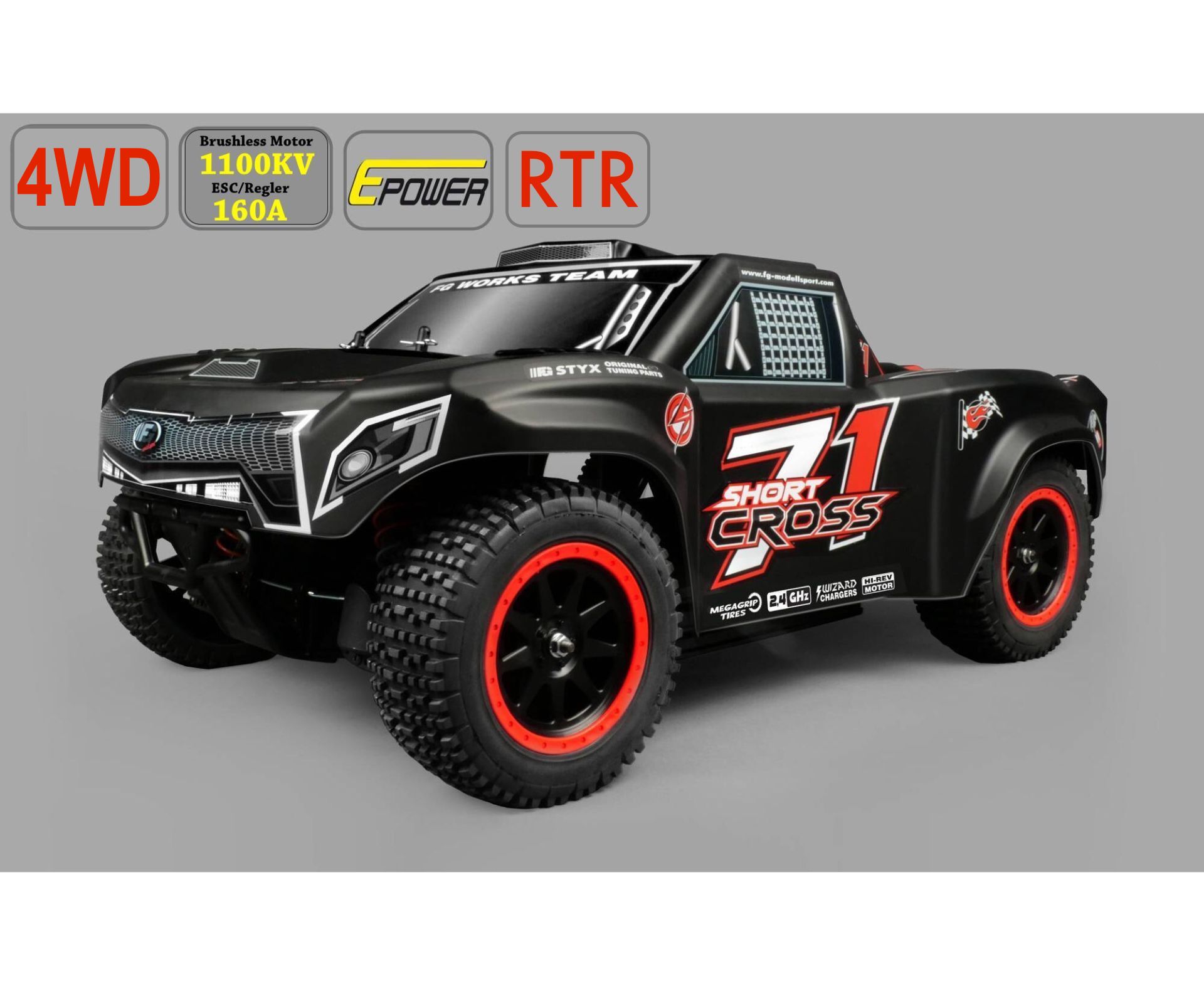 68200ER FG Short Cross Elektro 4WD, RTR, lackierte Karosse "Neuheit"