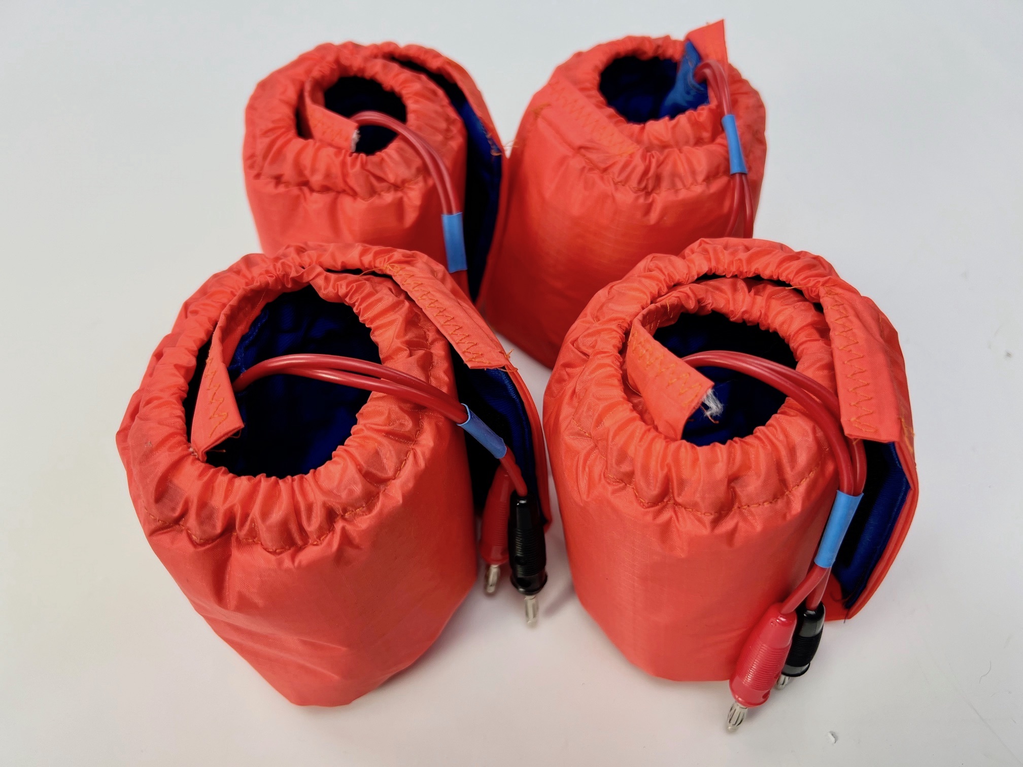 Tyre heating blankets orange for 1:5 touring car set 4 pieces