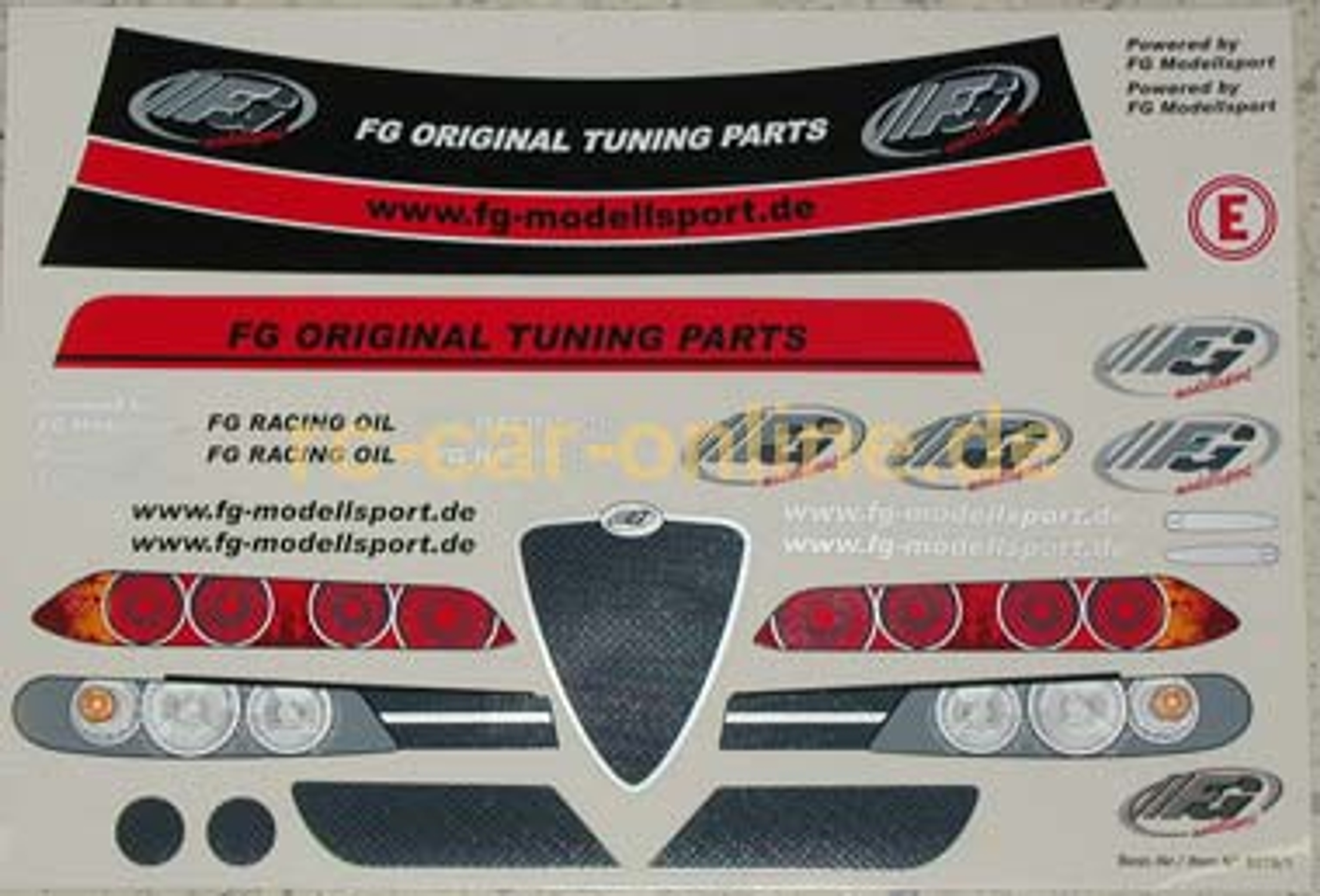 8079/01 FG Vehicle decal set FG Alfa Romeo, set 8079/01 FG Vehicle decal set FG Alfa Romeo, set