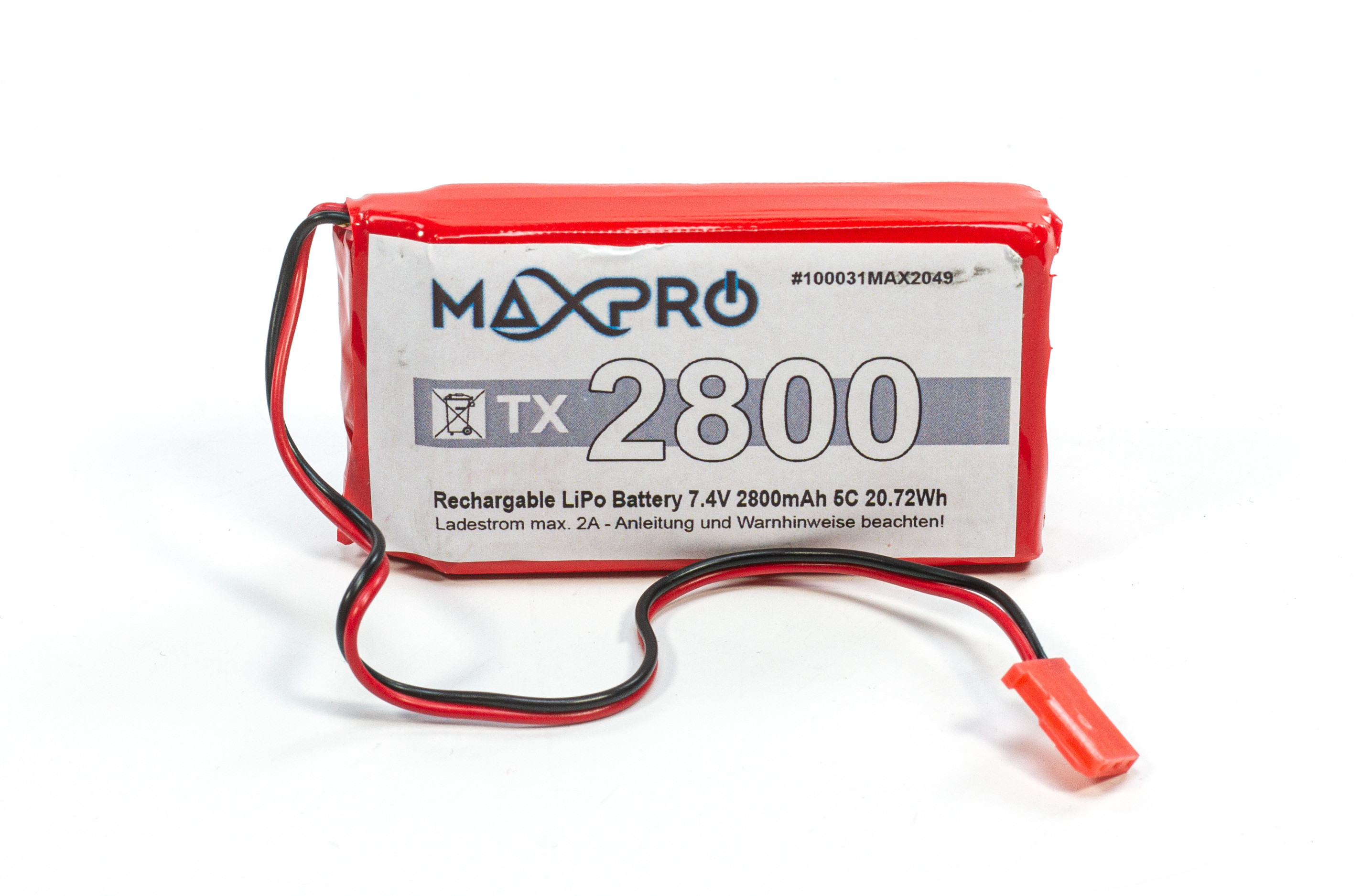 y1577 LiPo Transmitter battery for Futaba T7PX, 2800 mAh, 5C 7,4V