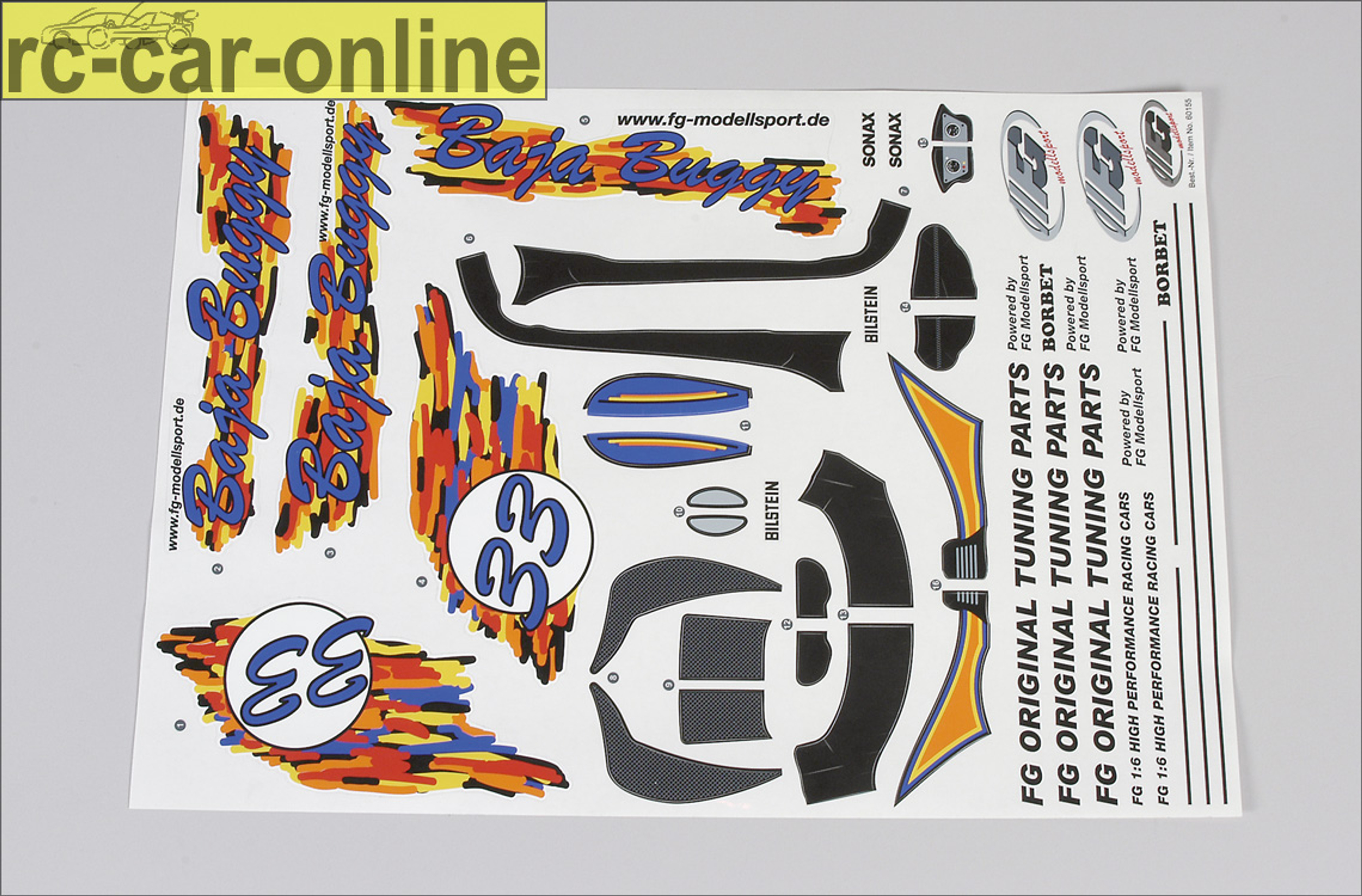 60155 FG Decal set Off-Road Buggy 60155 FG Decal set Off-Road Buggy