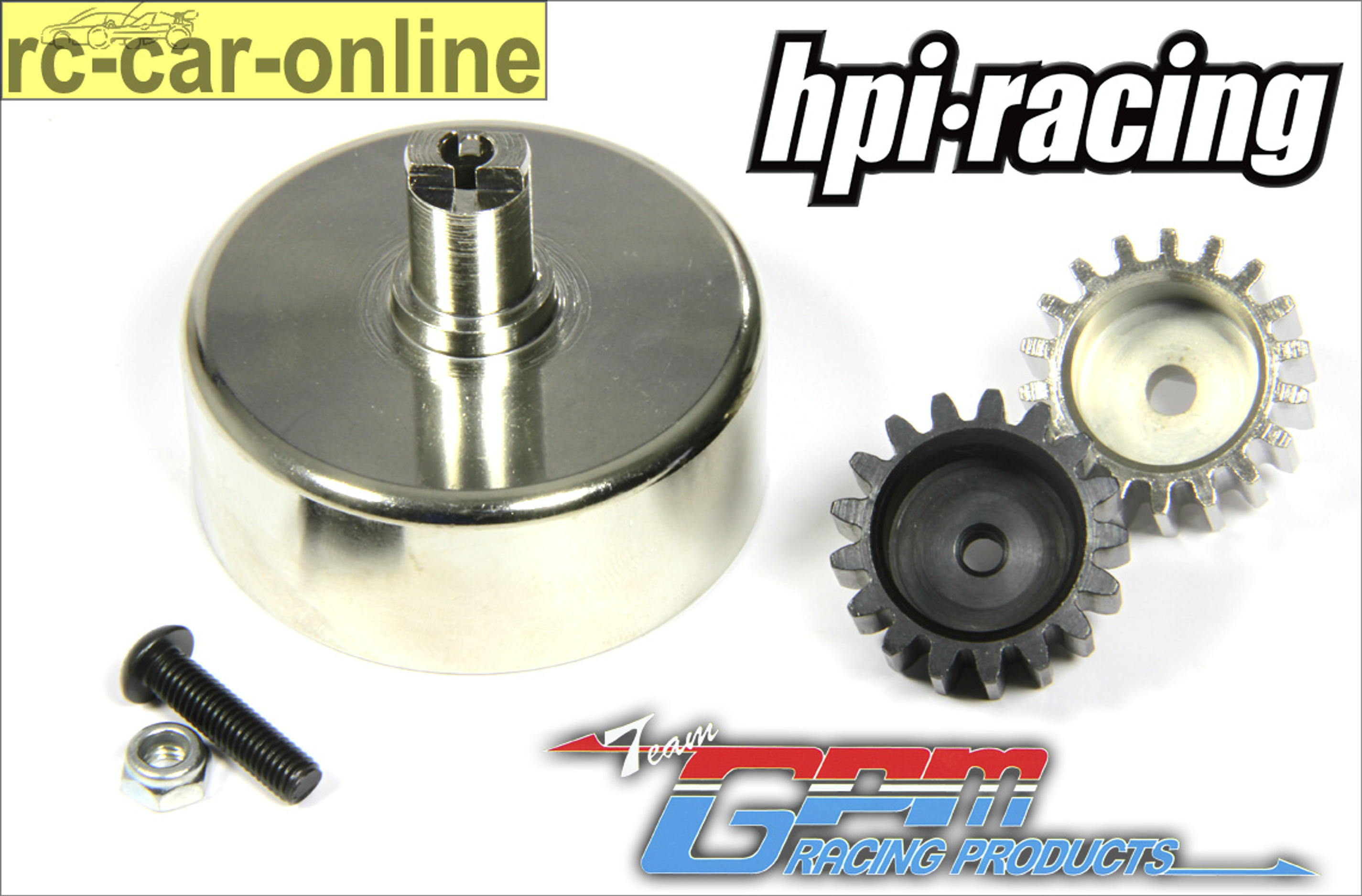 y0513 GPM Set No. 13, Clutch bell, Steel pinions 17T and 18T y0513 GPM Set No. 13, Clutch bell, Steel pinions 17T and 18T