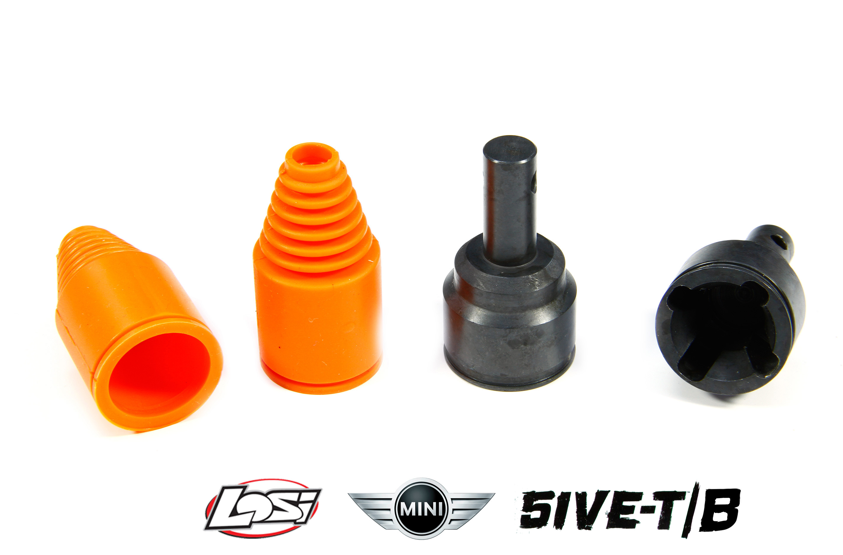 y1477 Losi 5ive-T/2.0/B and Losi MINI 300m steel HD differential drive cups, booted f/r