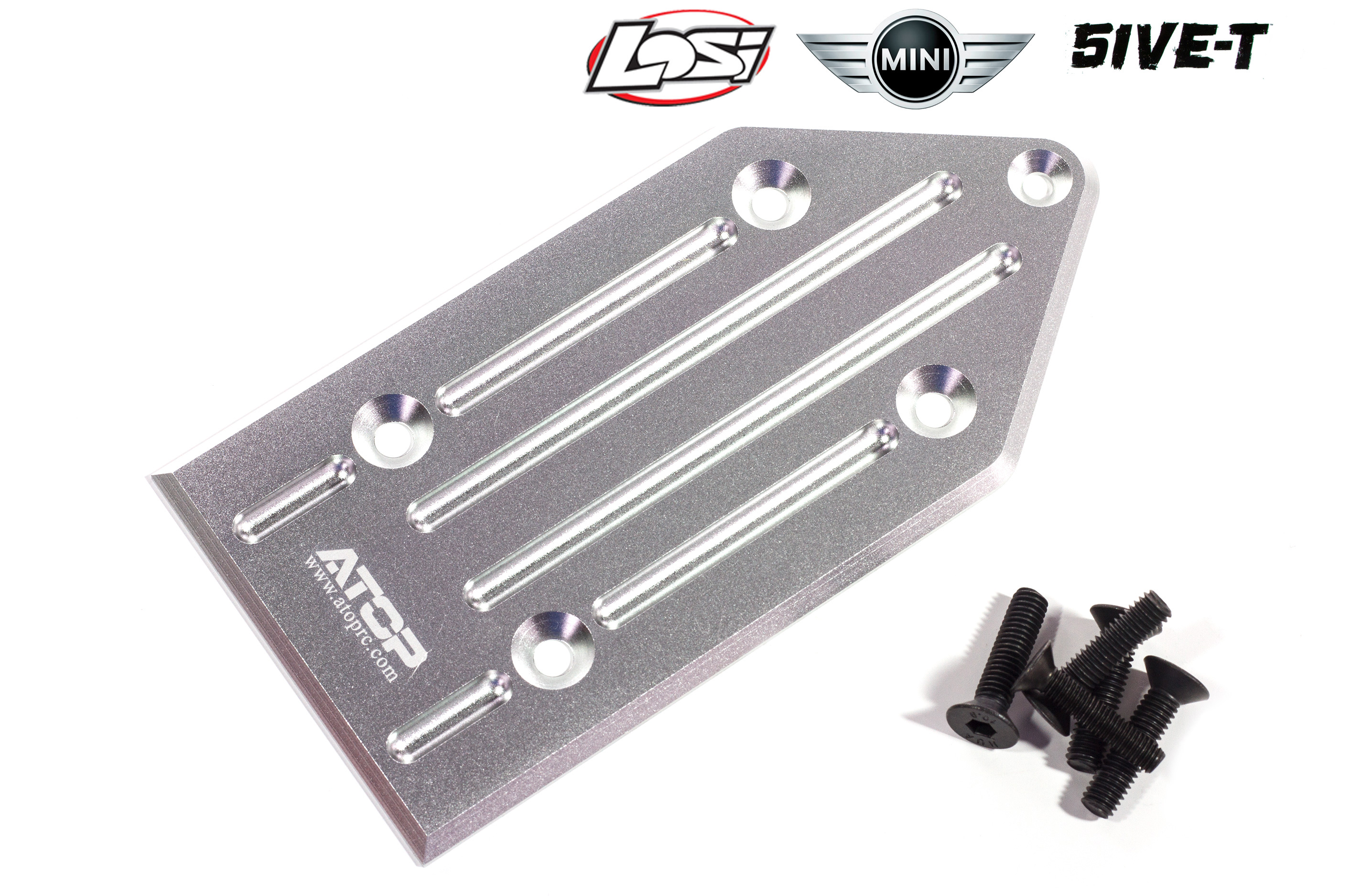 AT-5T007 ATOP Aluminum rear skid plate Losi 5ive-T and Mini