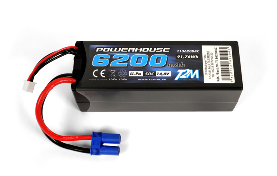 2x LiPo - 4S 6200mAh, 50C