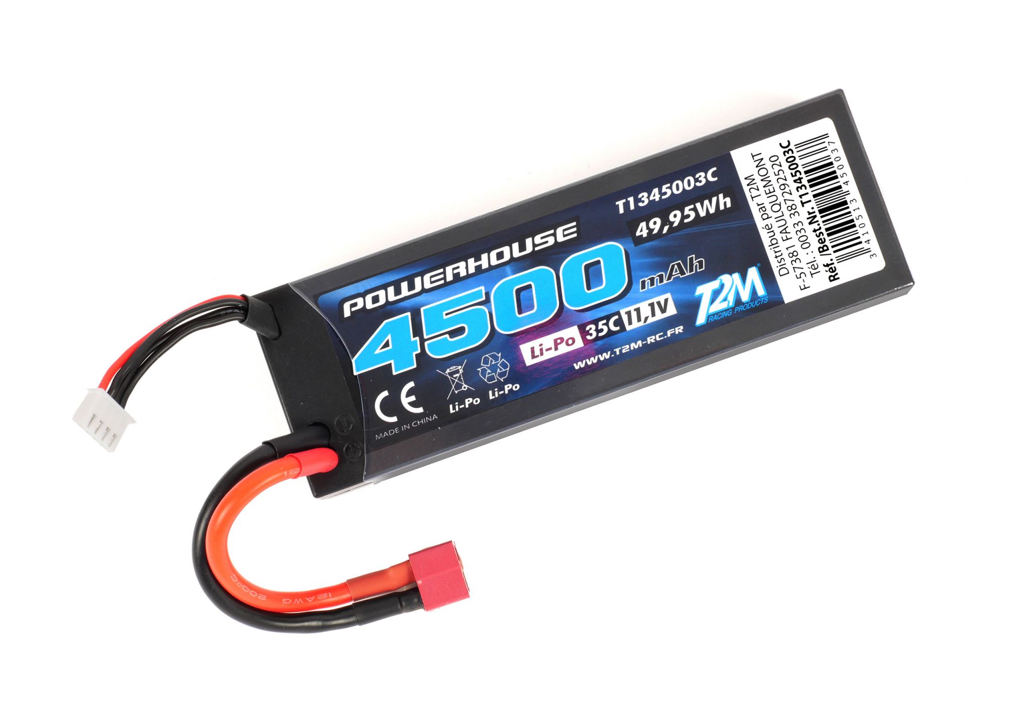 T1345003C  3S LiPo Akku 4500mAh 11,1V 35C, 1 pieces
