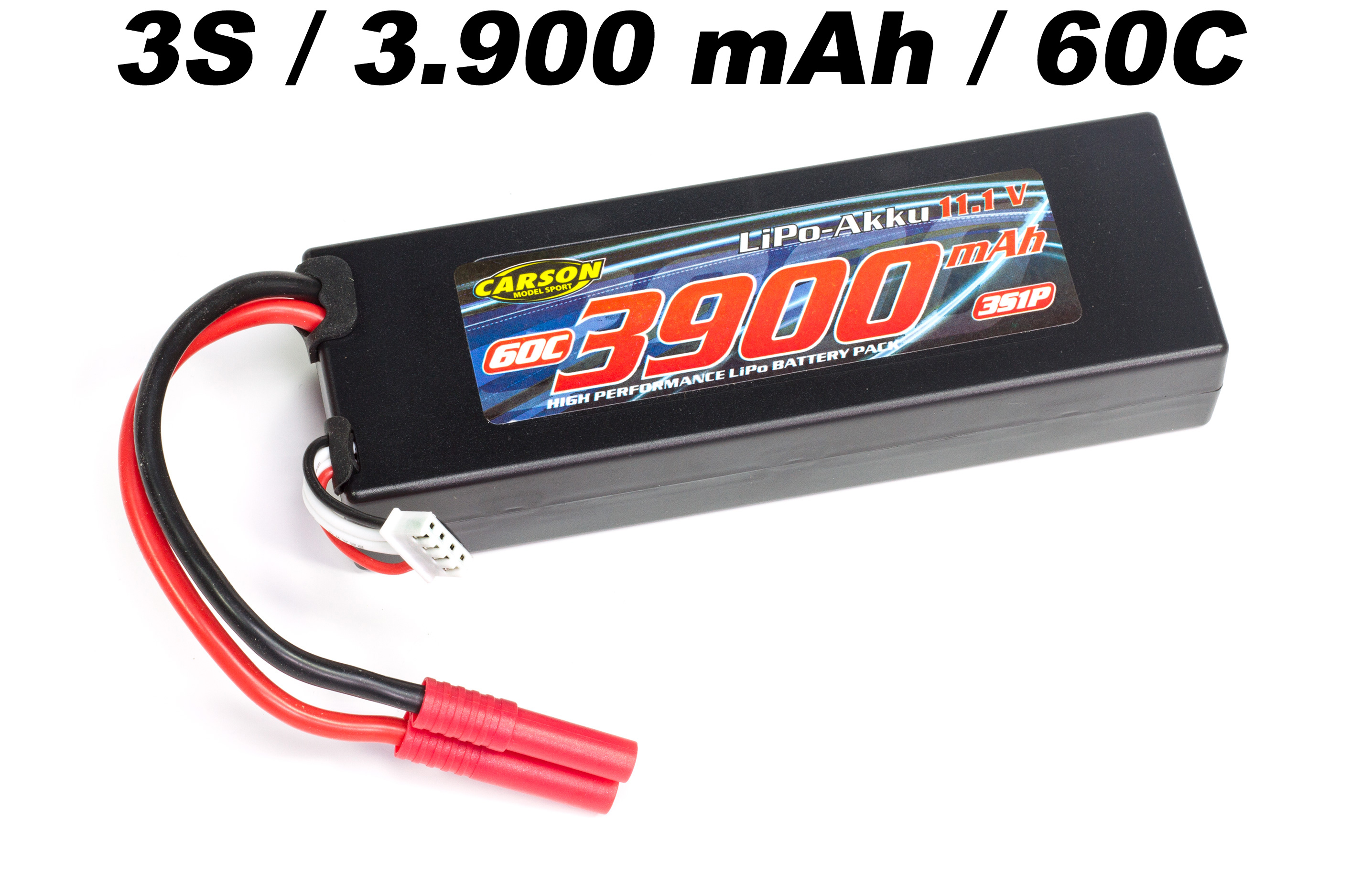 500608186 Carson LiPo pack 3900mAh 11,1V, 3S/1P, 60C 500608186 Carson LiPo pack 3900mAh 11,1V, 3S/1P, 60C