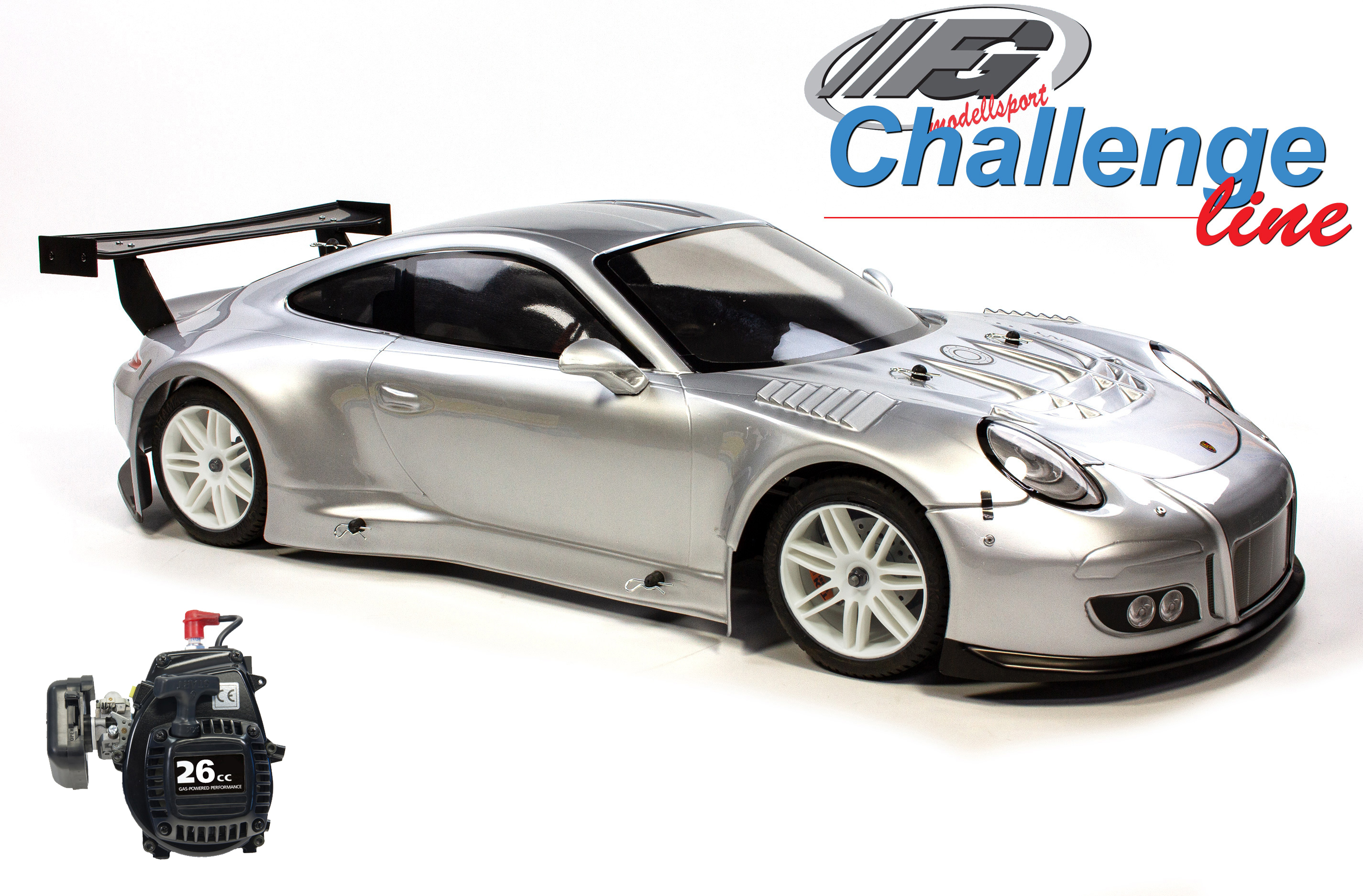 FG Challenge Line 2WD-530 Porsche 911 with 26 cm³ FG engine FG Challenge Line 2WD-530 Porsche 911 with 26 cm³ FG engine