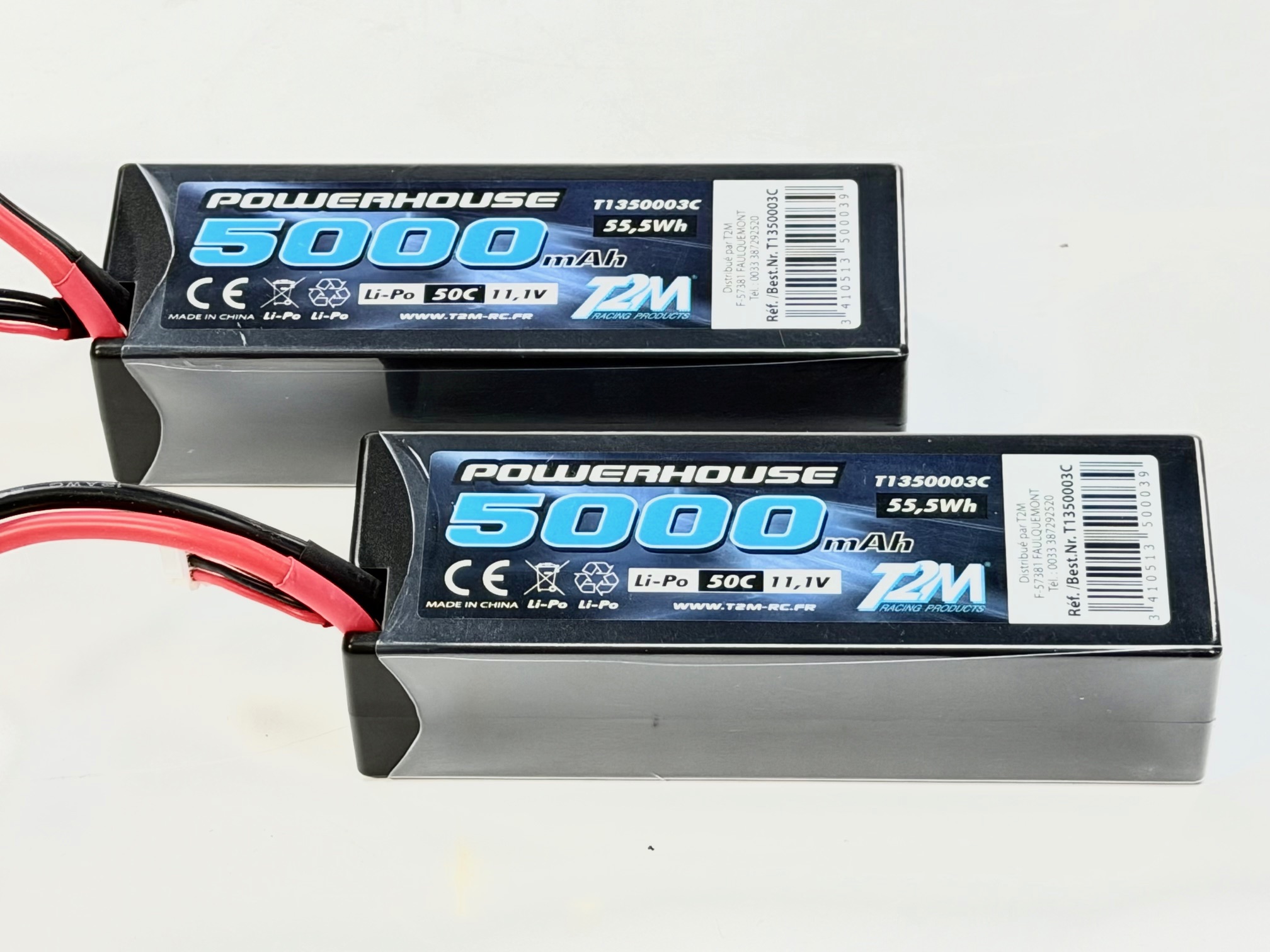 2x T1350003C LiPo 3S 5000mAh 50C
