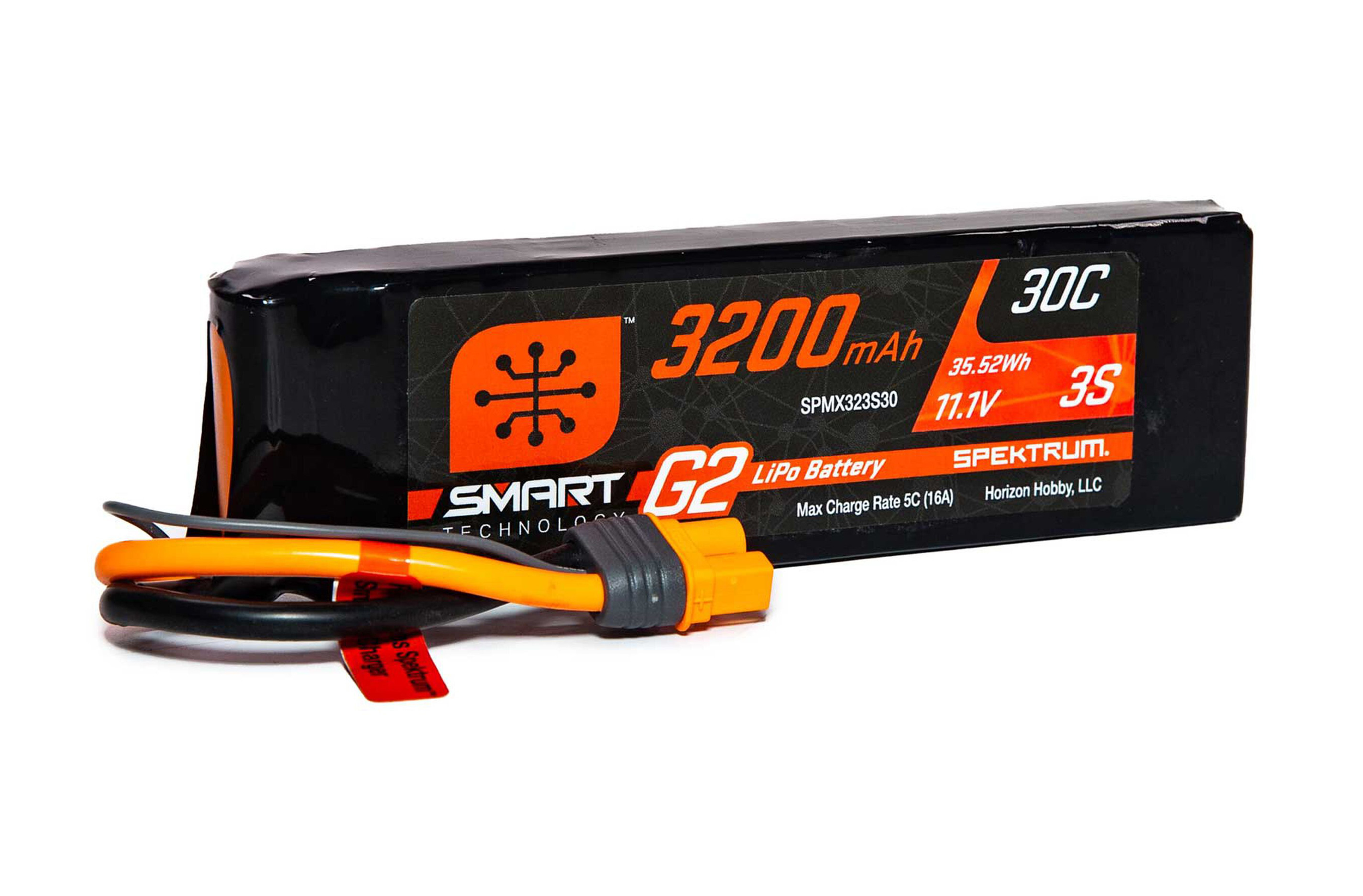 SPMX323S30 Spektrum 11.1V 3200mAh 3S 30C Smart G2 LiPo Battery IC3