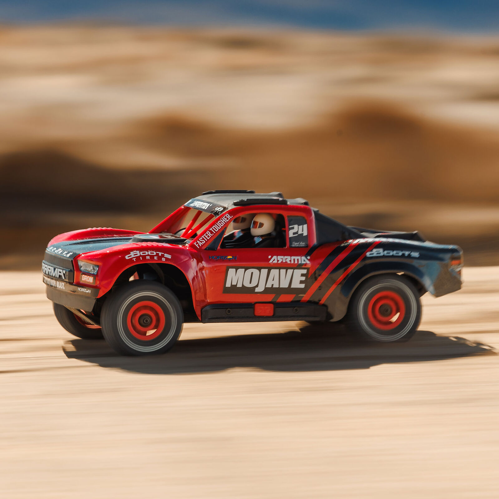 ARA2104T1 MOJAVE GROM MEGA 380 Brushed 4X4Smale Scale Desert Truck RTR mit Akku +Lader, rot