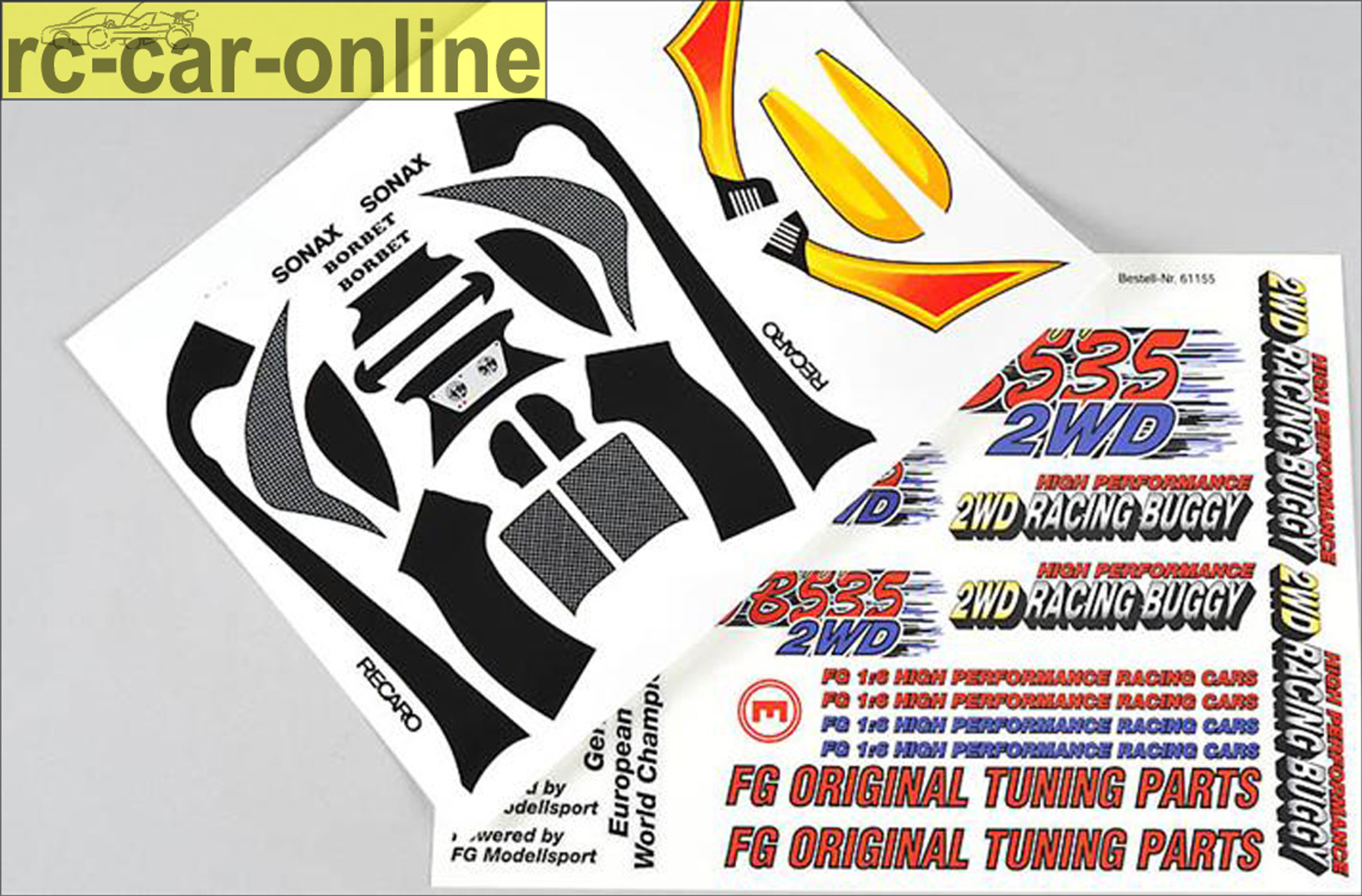 61155 FG Fahrzeug-Dekorbogen für Off-Road Buggy WB 535, 2WD, Set 61155 FG Fahrzeug-Dekorbogen für Off-Road Buggy WB 535, 2WD, Set