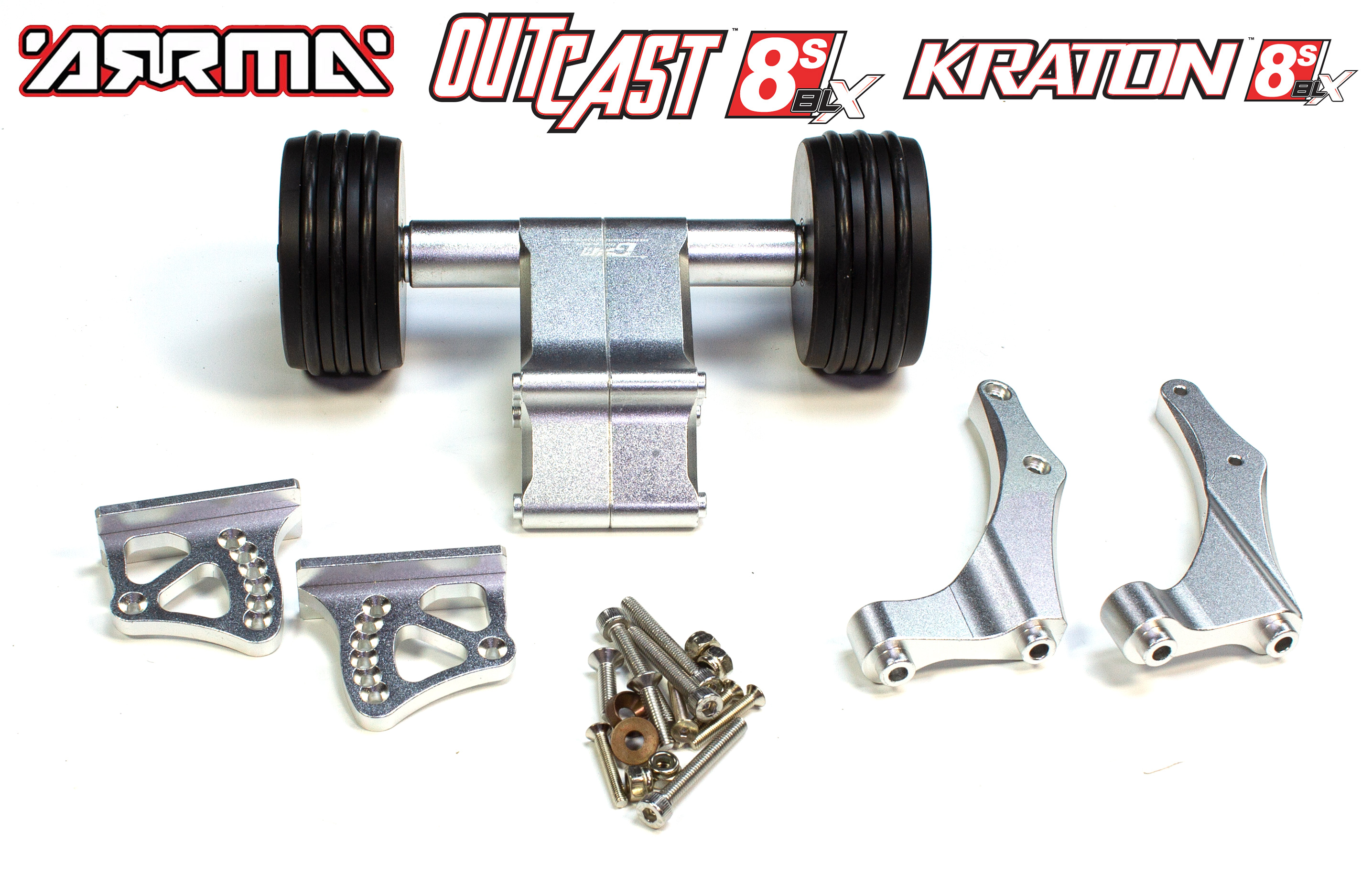 AKX040 GPM Aluminum wheelie bar with wing mount for Arrma Kraton / Outcast 8S