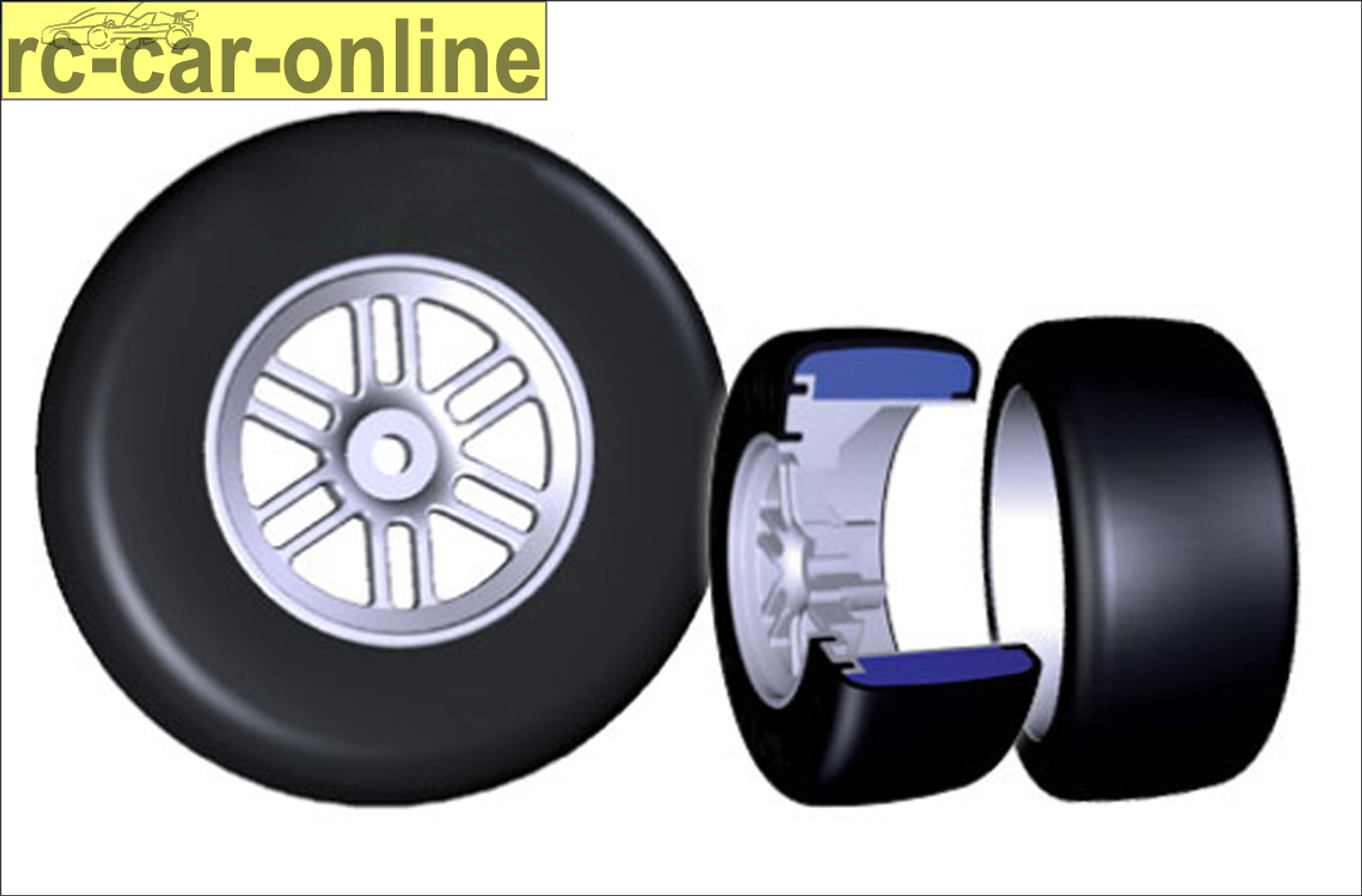 6203321 Roadies F3 Slick tire  Formula 1 glued on white rim, rear, 2 pcs. 6203321 Roadies F3 Slick tire  Formula 1 glued on white rim, rear, 2 pcs.