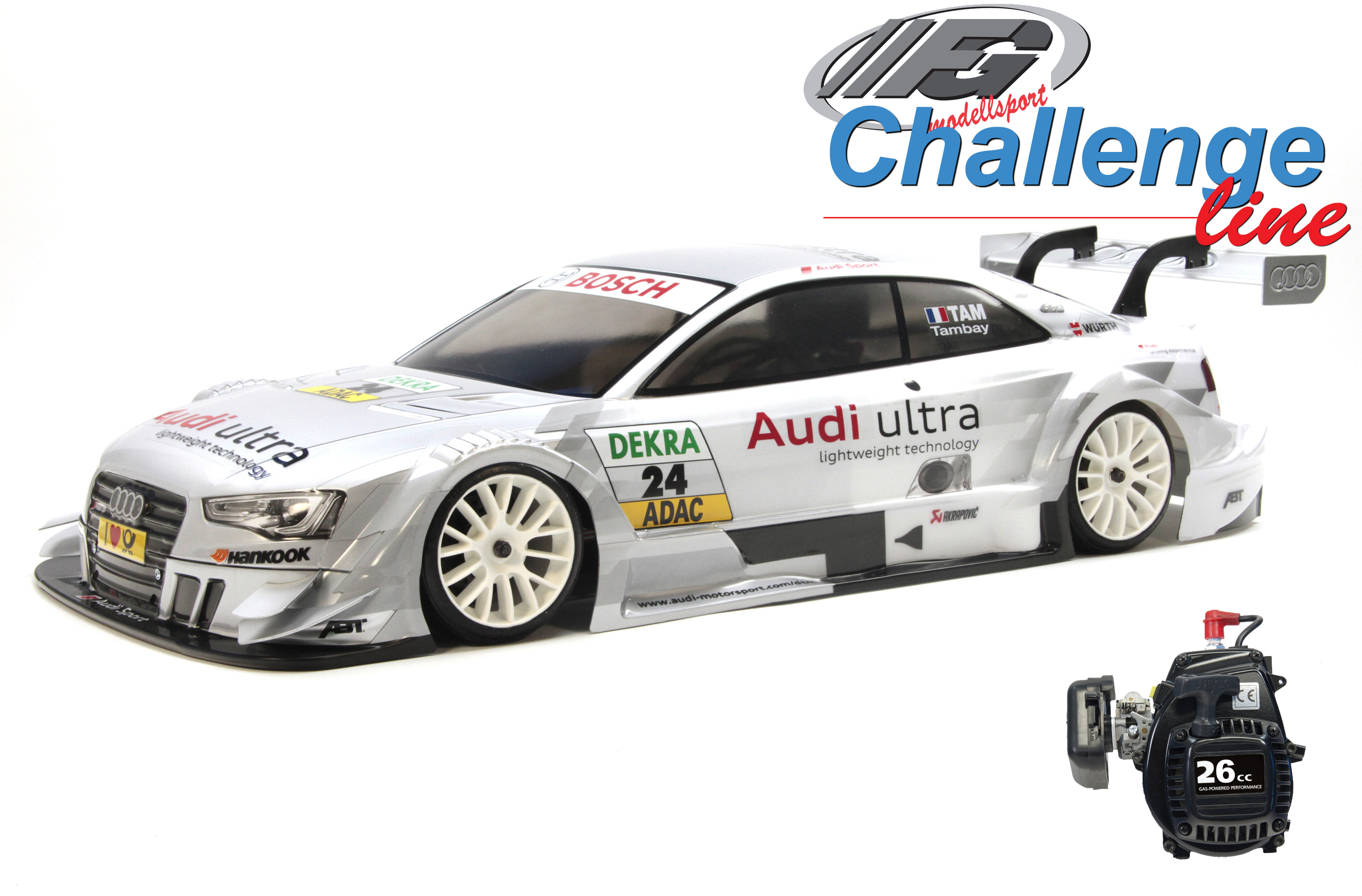 FG Challenge Line 2WD-530 Audi RS5  with 26 cm³ FG engine FG Challenge Line 2WD-530 Audi RS5  with 26 cm³ FG engine
