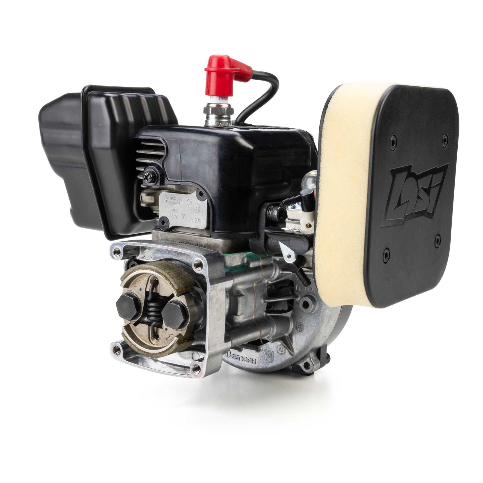 LOS4101  Losi FJ350 35.2ccm 2Takt Motor mit Luftfilter, Kupplung und Schalldämpfer.