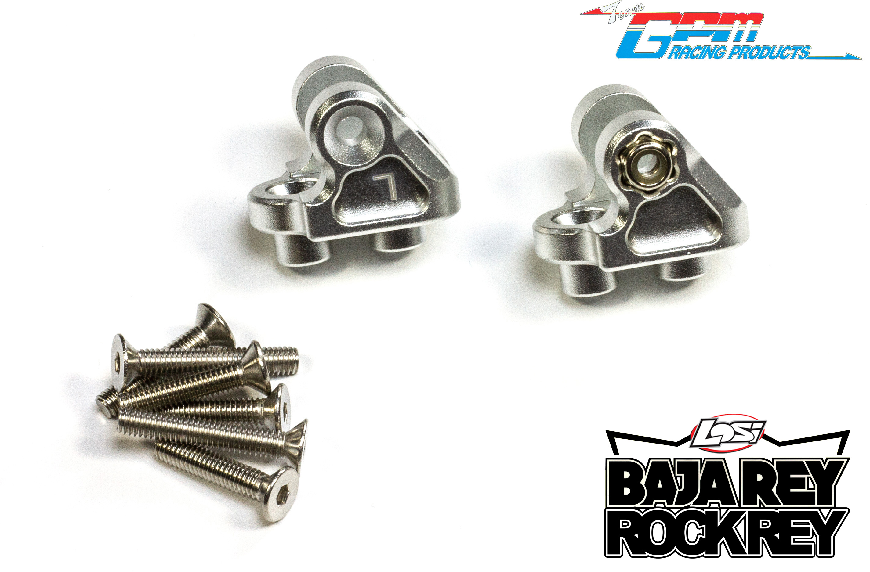 SB008 GPM Aluminum upper trailing arm mounts for Losi Super Baja Rey / 2.0 / Rock Rey, chassis side