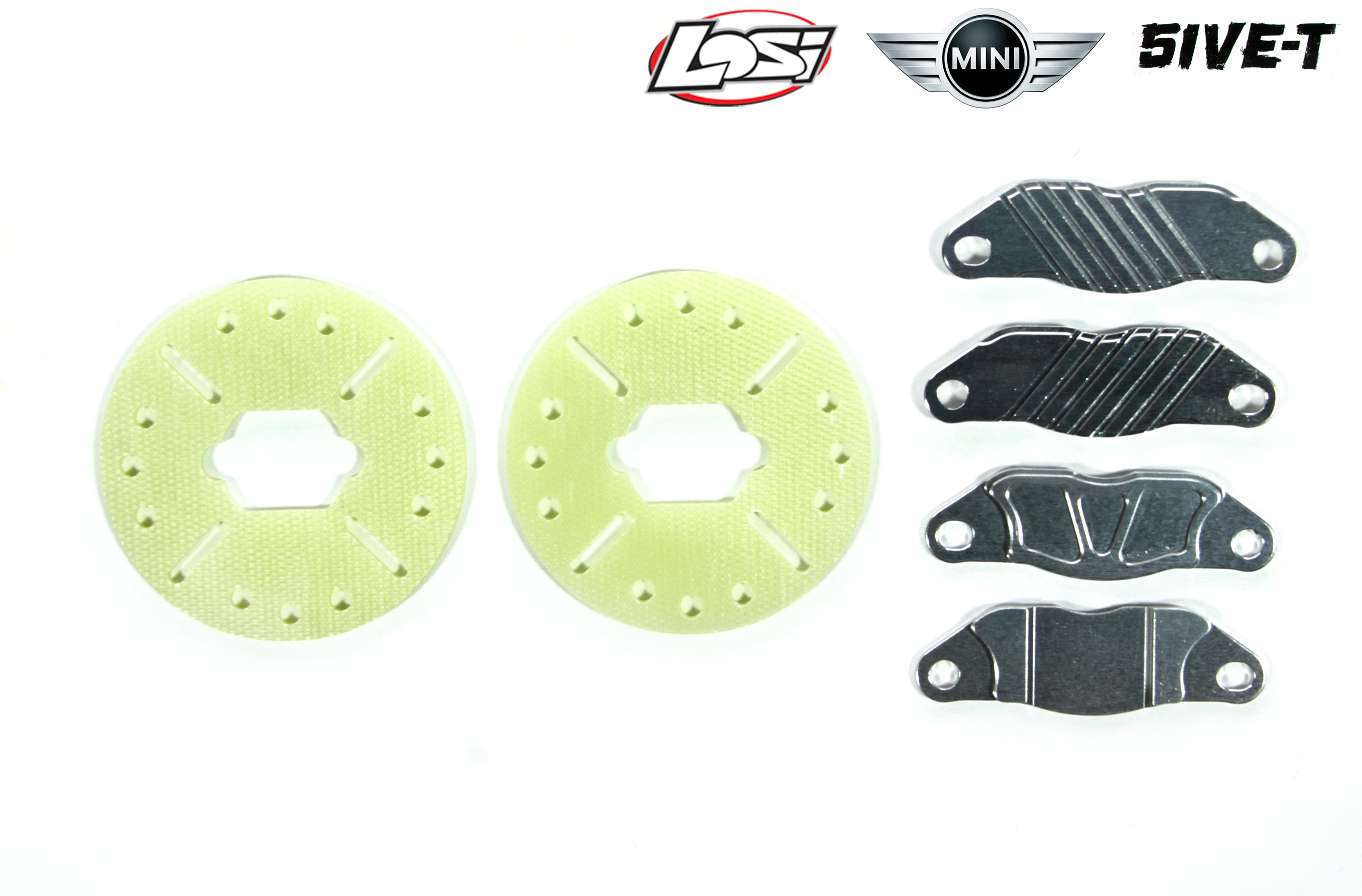 y1338/01 Epoxy P-R-M Race brake discs with GPM brake discs for Losi 5ive-T and Mini