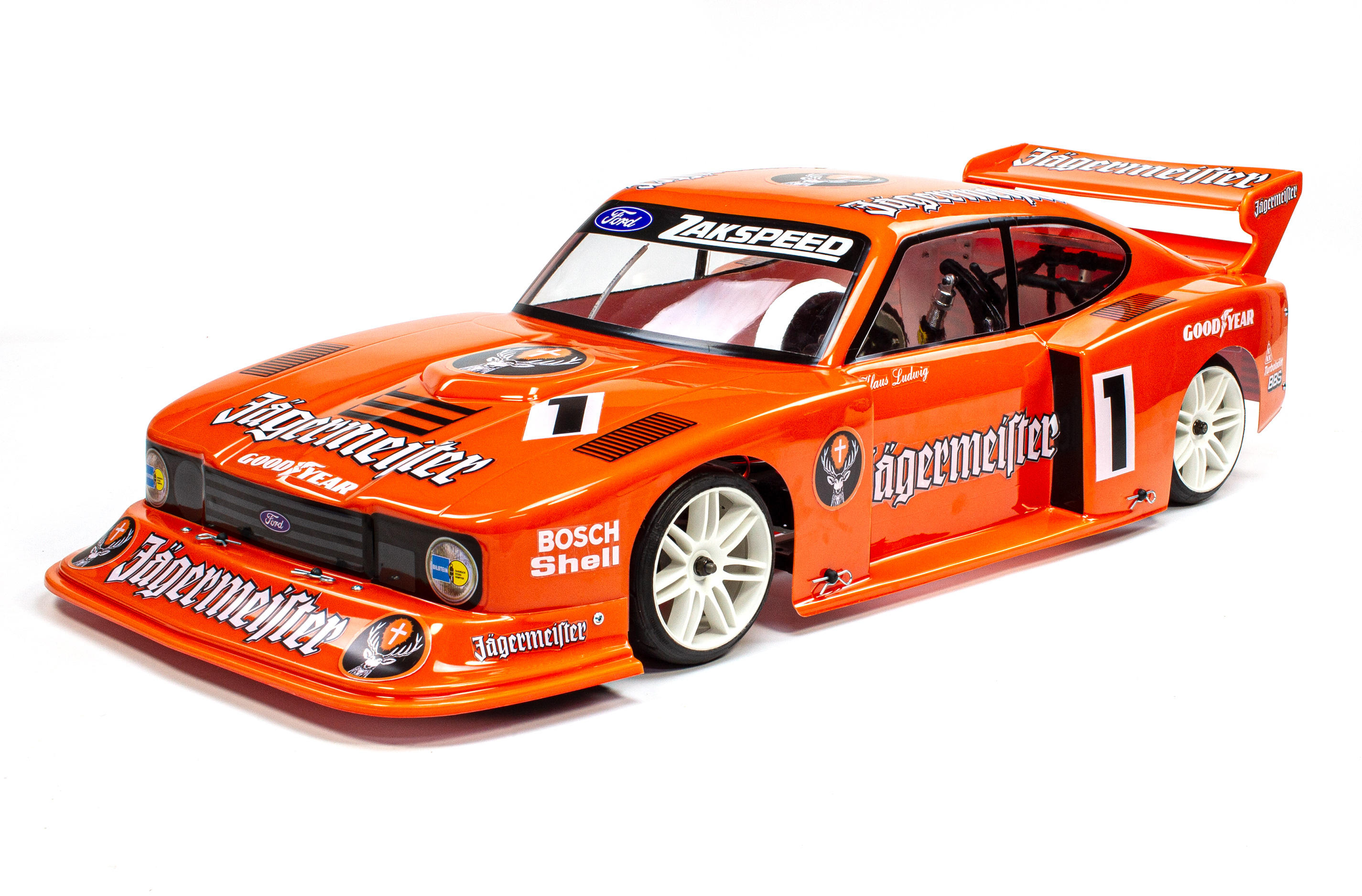 803010/01 Ford Capri RS Zakspeed 1:5 Karosserieset lackiert, Radstand 530 mm 803010/01 Ford Capri RS Zakspeed 1:5 Karosserieset lackiert, Radstand 530 mm