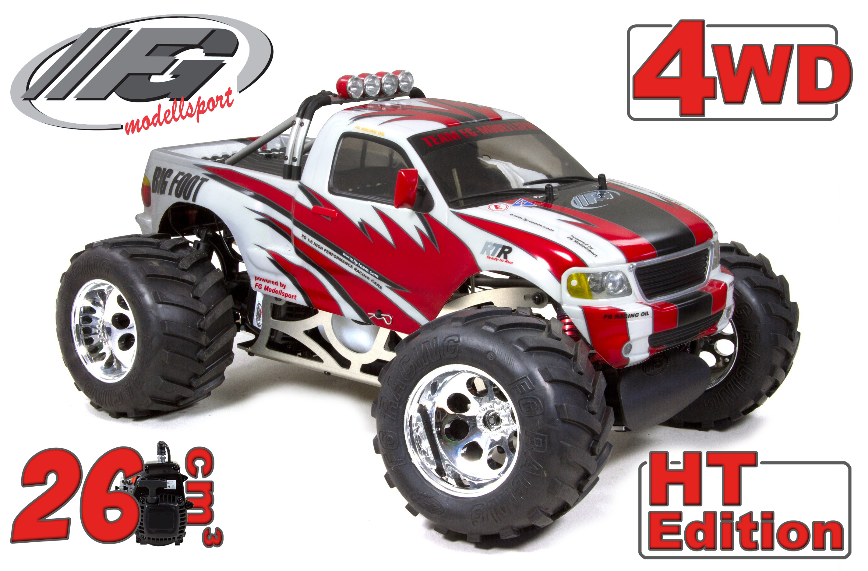 FG Monster Truck WB535 4WD HT-Edition with painted Body Shell