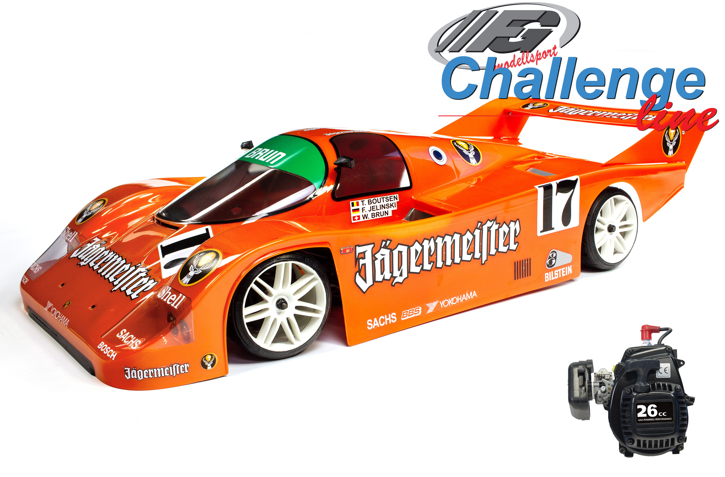 FG Challenge Line 2WD-530 Porsche 962C with 26 cm³ FG engine FG Challenge Line 2WD-530 Porsche 962C with 26 cm³ FG engine