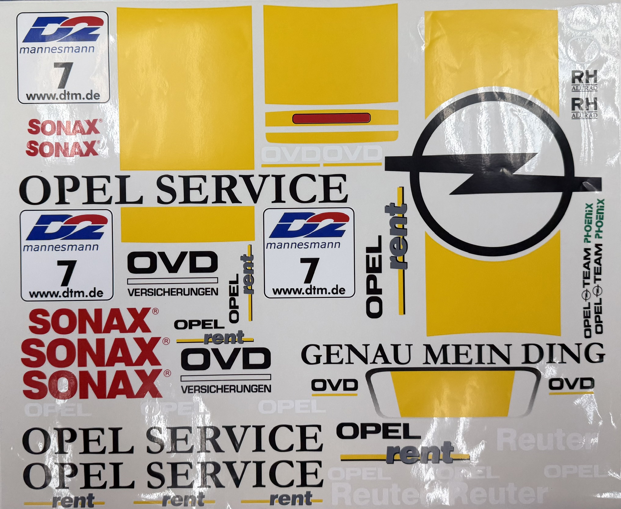 7263 FG Team-Dekorbogen für Opel V8 Opel-Service, 1 Stück