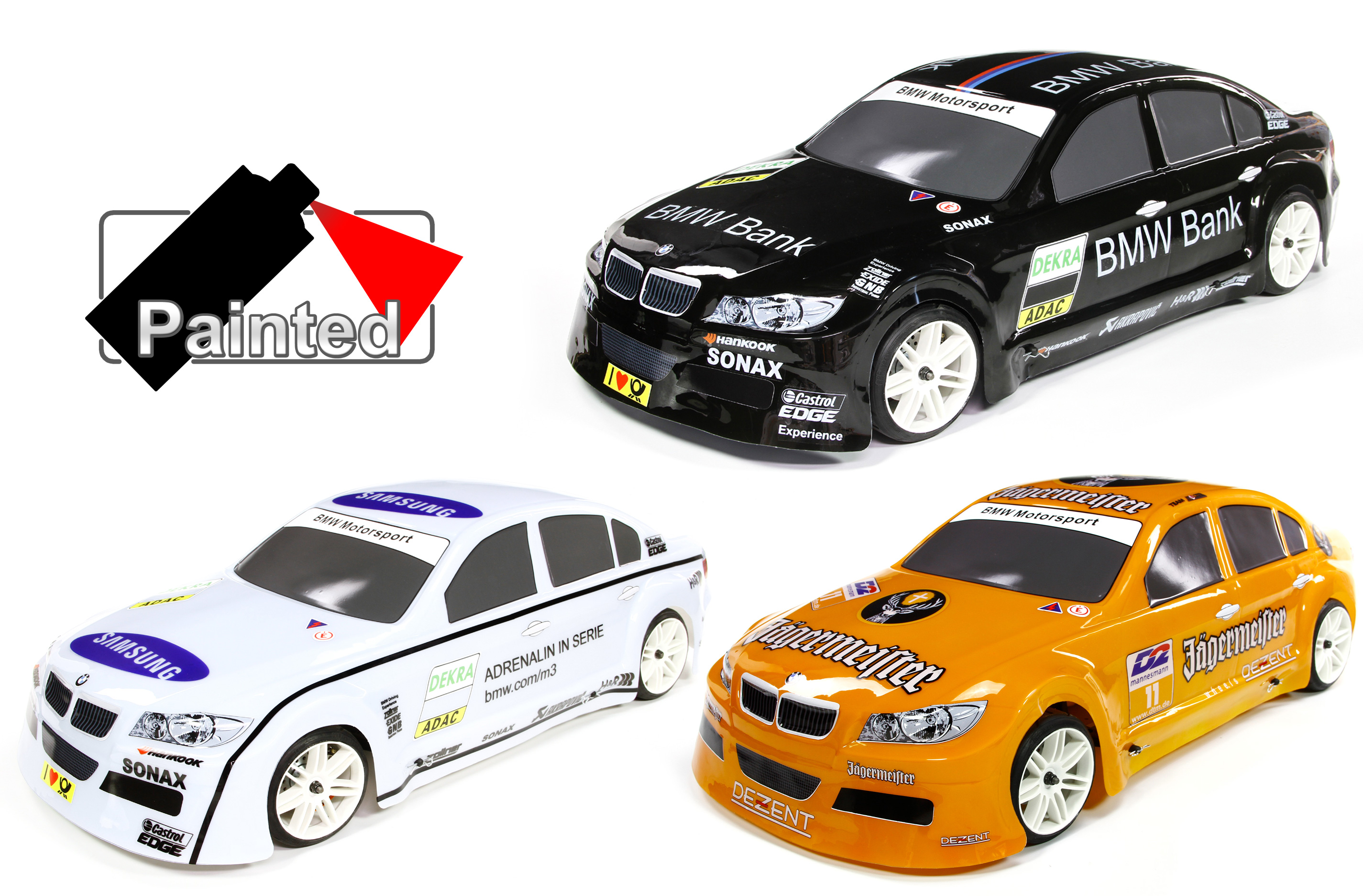 y1330 BMW 320si WTCC 1/5 body shell, painted, 535 wheelbase, choice of colors