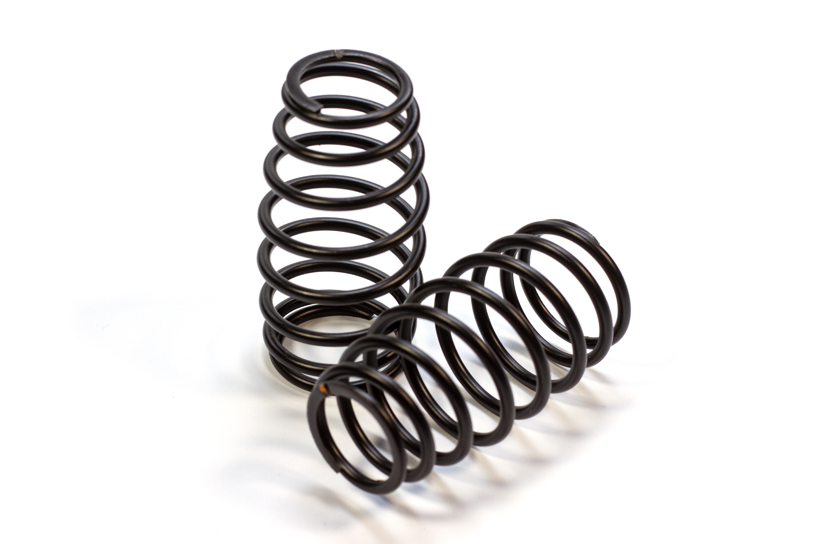 2009-09 Cask shaped springs for Mecatech Klick-Shocks, black 2.4 mm 2009-09 Cask shaped springs for Mecatech Klick-Shocks, black 2.4 mm
