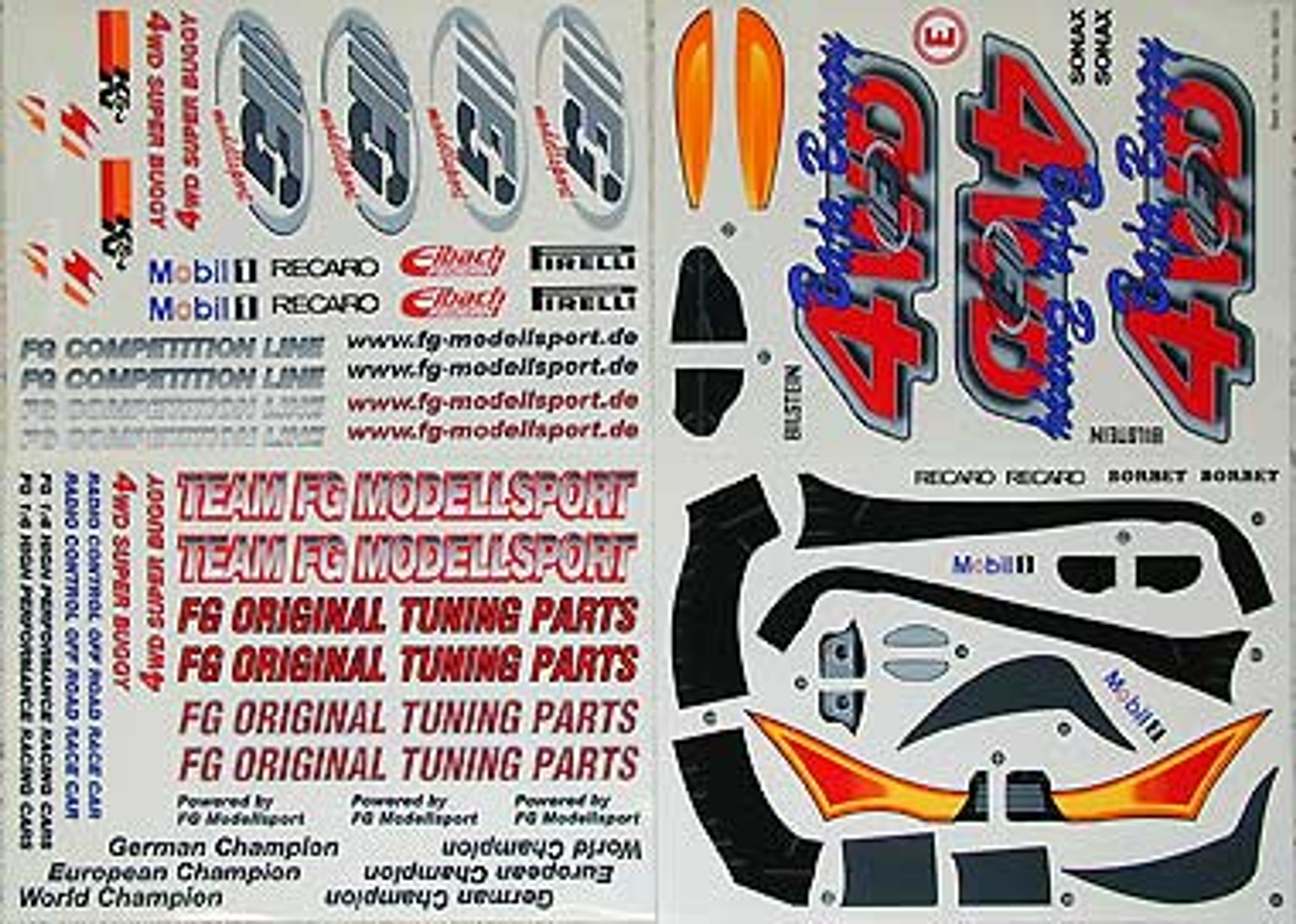 66155, FG Decals Off-Road Buggy 4WD, set