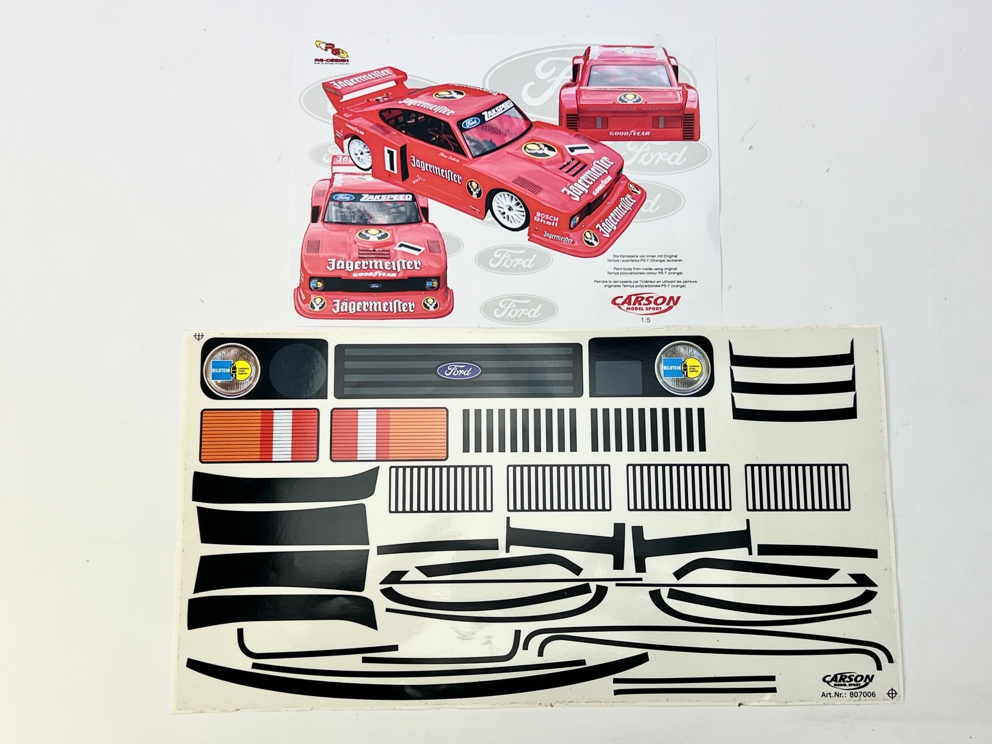 Ford Capri RS Zakspeed Fahrzeugdekor 807006 Ford Capri RS Zakspeed Fahrzeugdekor 807006