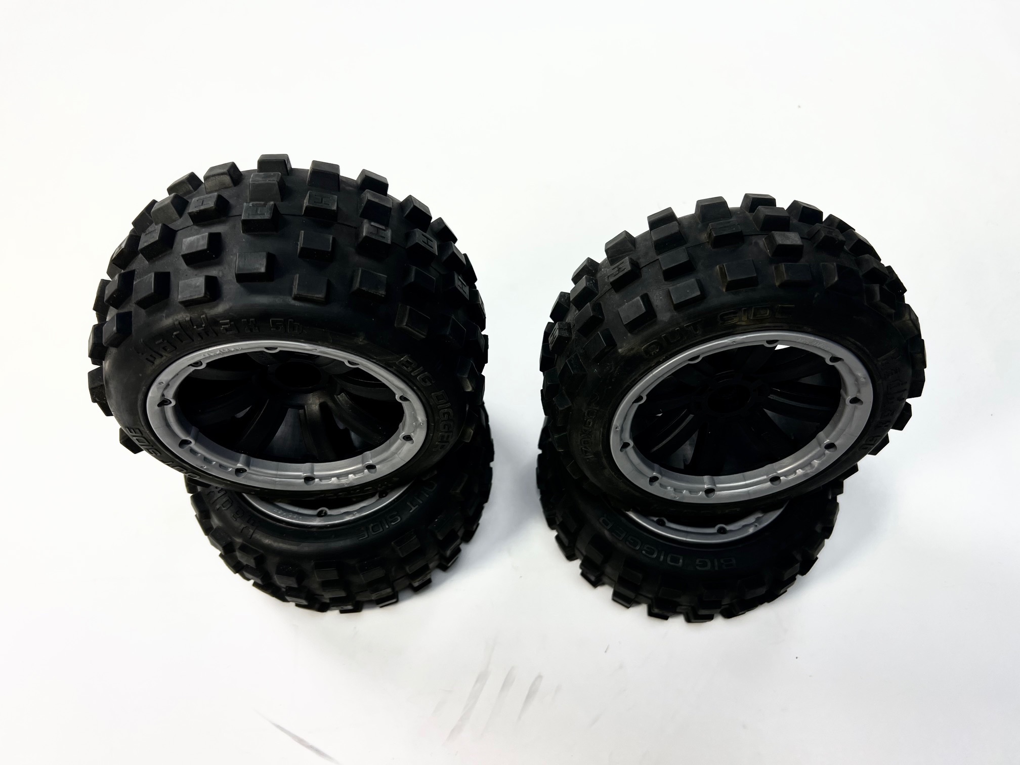 MadMax BIG DIGGER 170x80/x60 tires for FG/Smartech and other (18 mm square drive), used