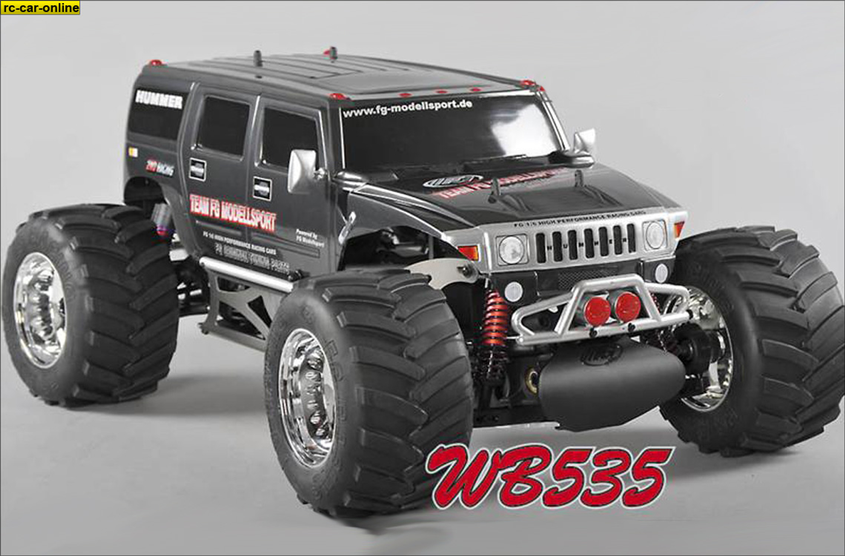 FG Monster Hummer WB535 4WD mit gelber oder schwarzer Karosserie FG Monster Hummer WB535 4WD mit gelber oder schwarzer Karosserie