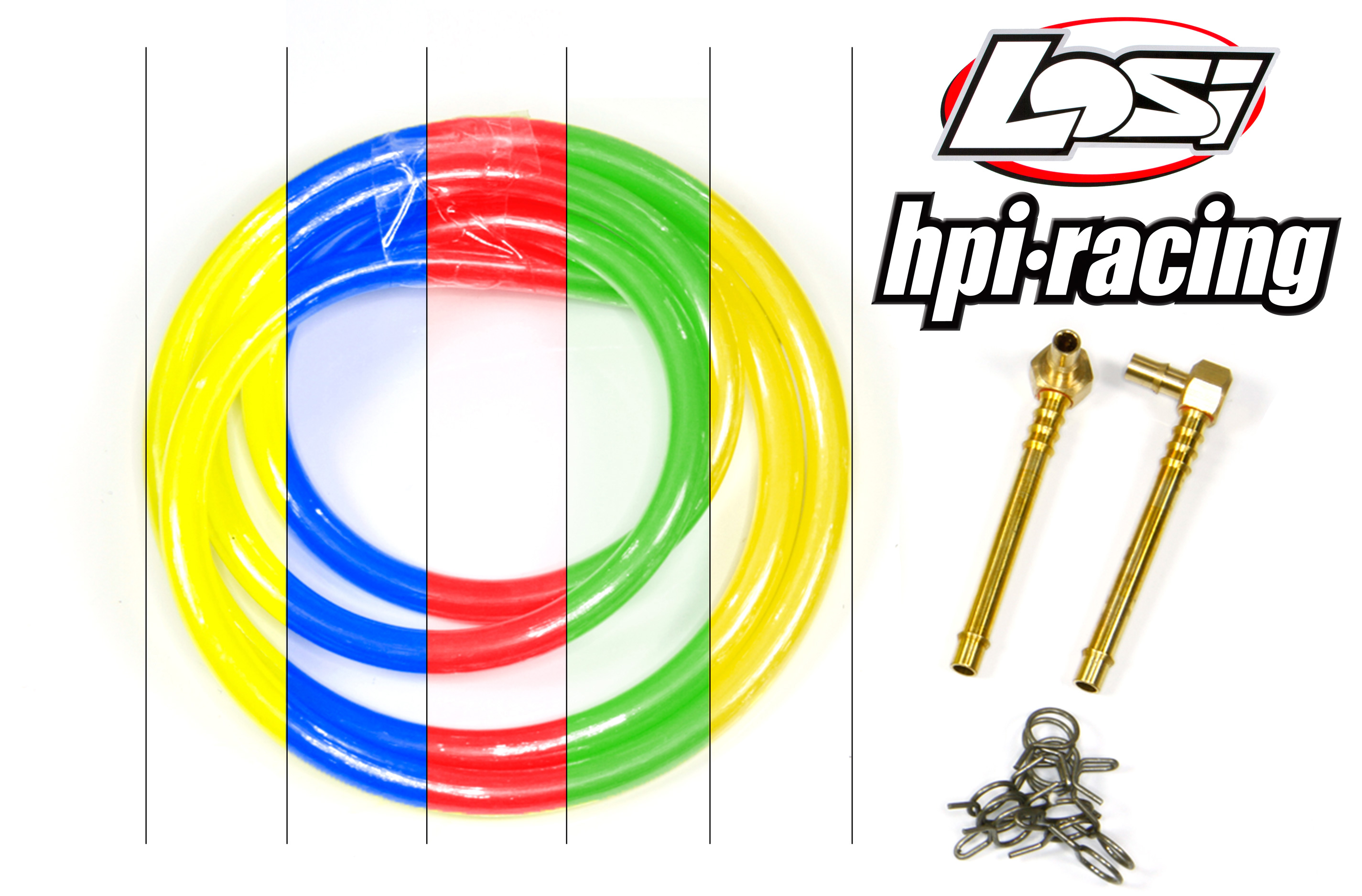 AT-AT001 ATOP Colored high flow fuel line with connections and accessories for Losi 5ive-T/2.0/B, Mini and HPI models