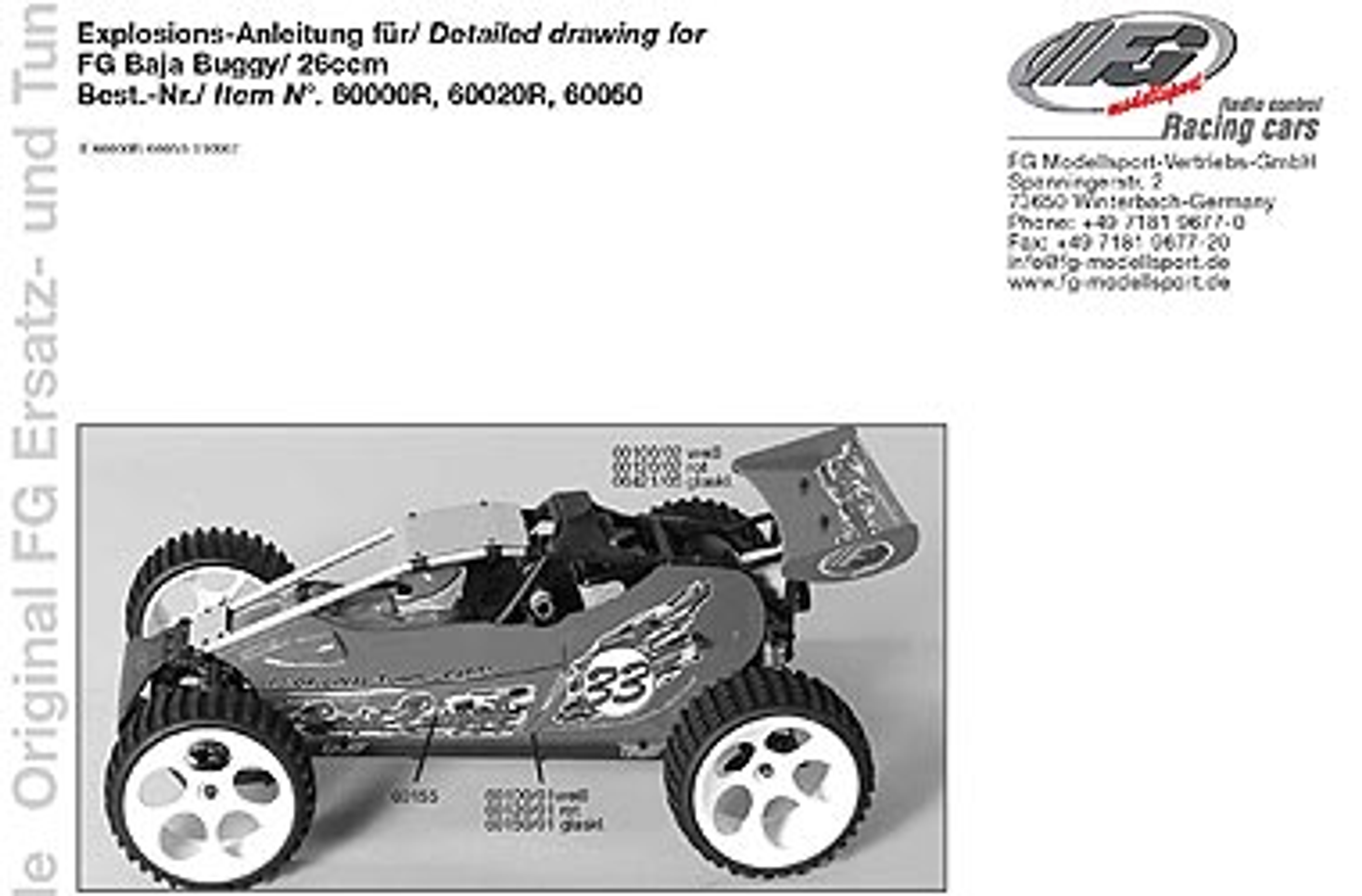 y0962 FG Anleitungsset Off-Road Buggy 2WD, Set y0962 FG Anleitungsset Off-Road Buggy 2WD, Set