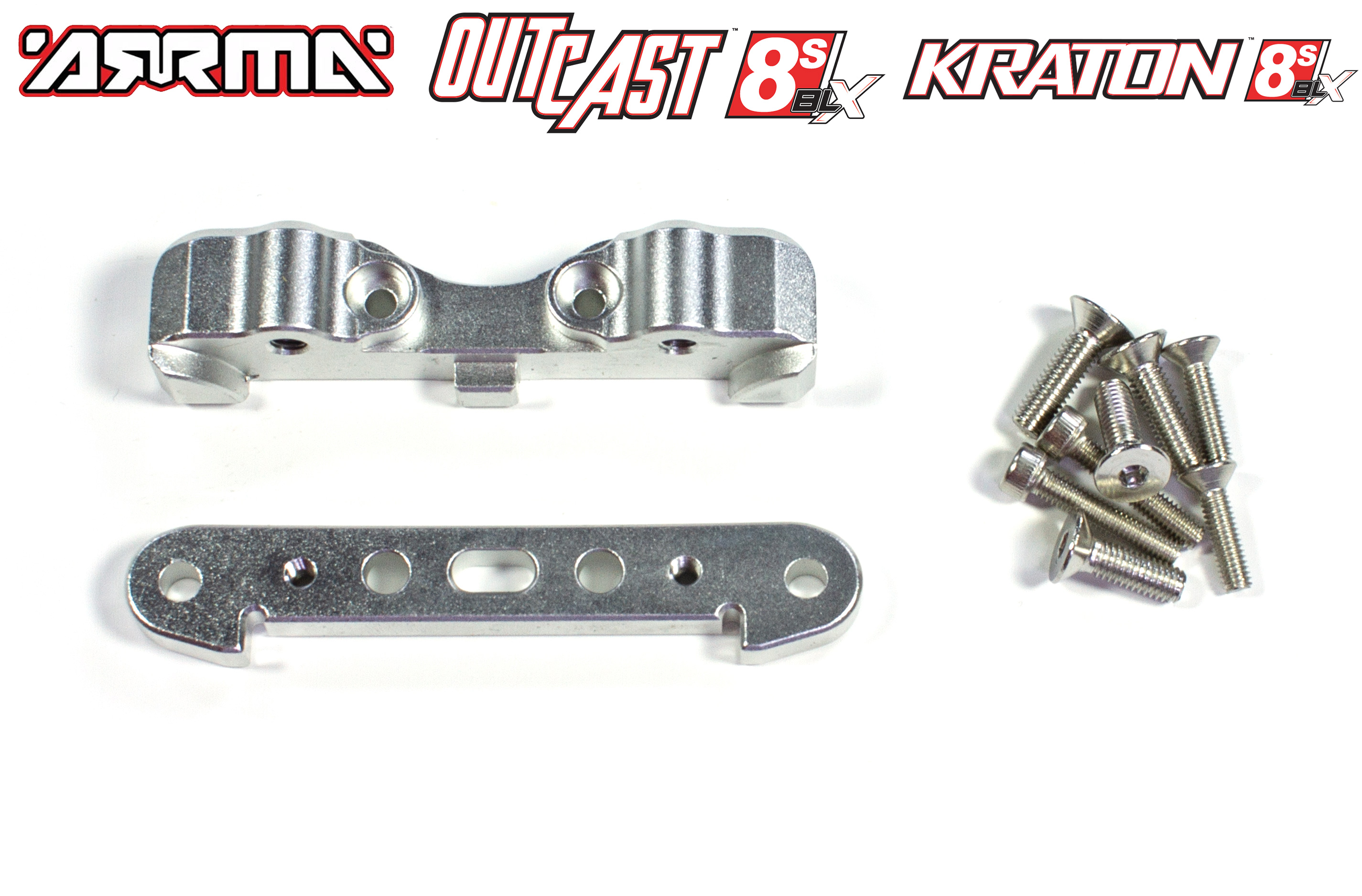 AKX009 GPM Aluquerlenkerstifthalterungen Hinterachse unten für Arrma Kraton / Outcast 8S AKX009 GPM Aluquerlenkerstifthalterungen Hinterachse unten für Arrma Kraton / Outcast 8S