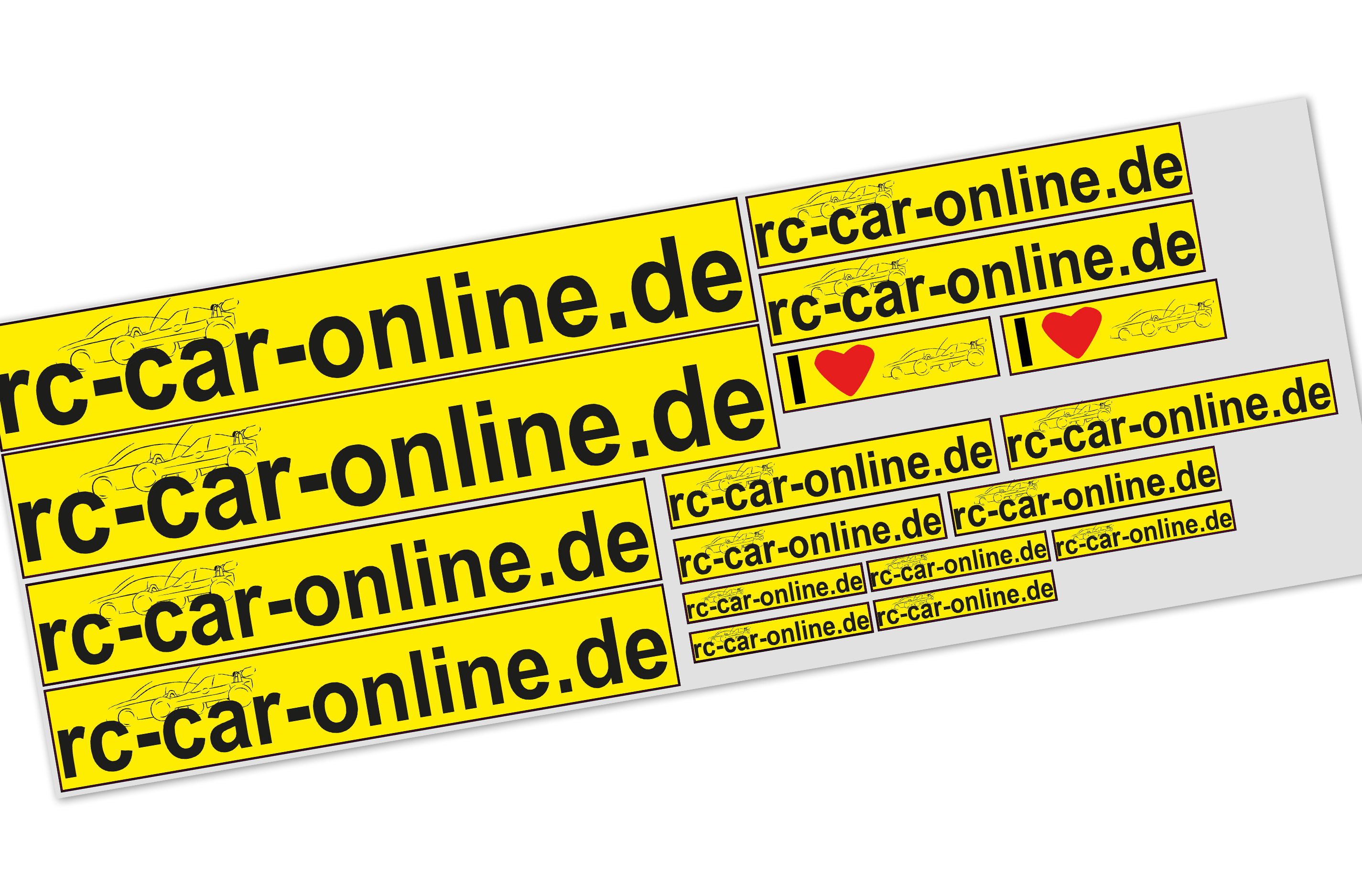 y3006 rc-car-online Dekorbogen gelb