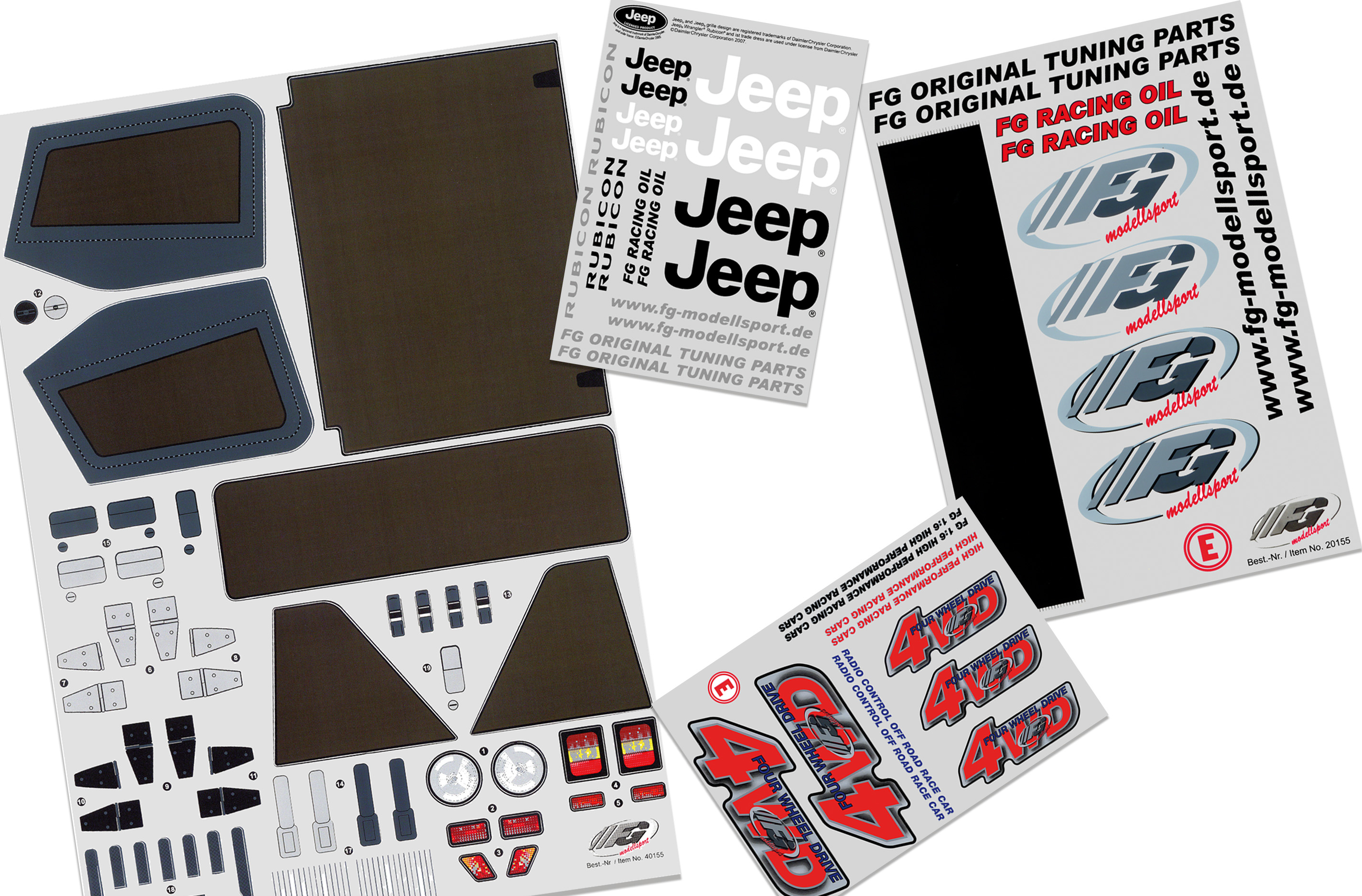 46155 FG Vehicle decals Jeep 4WD
