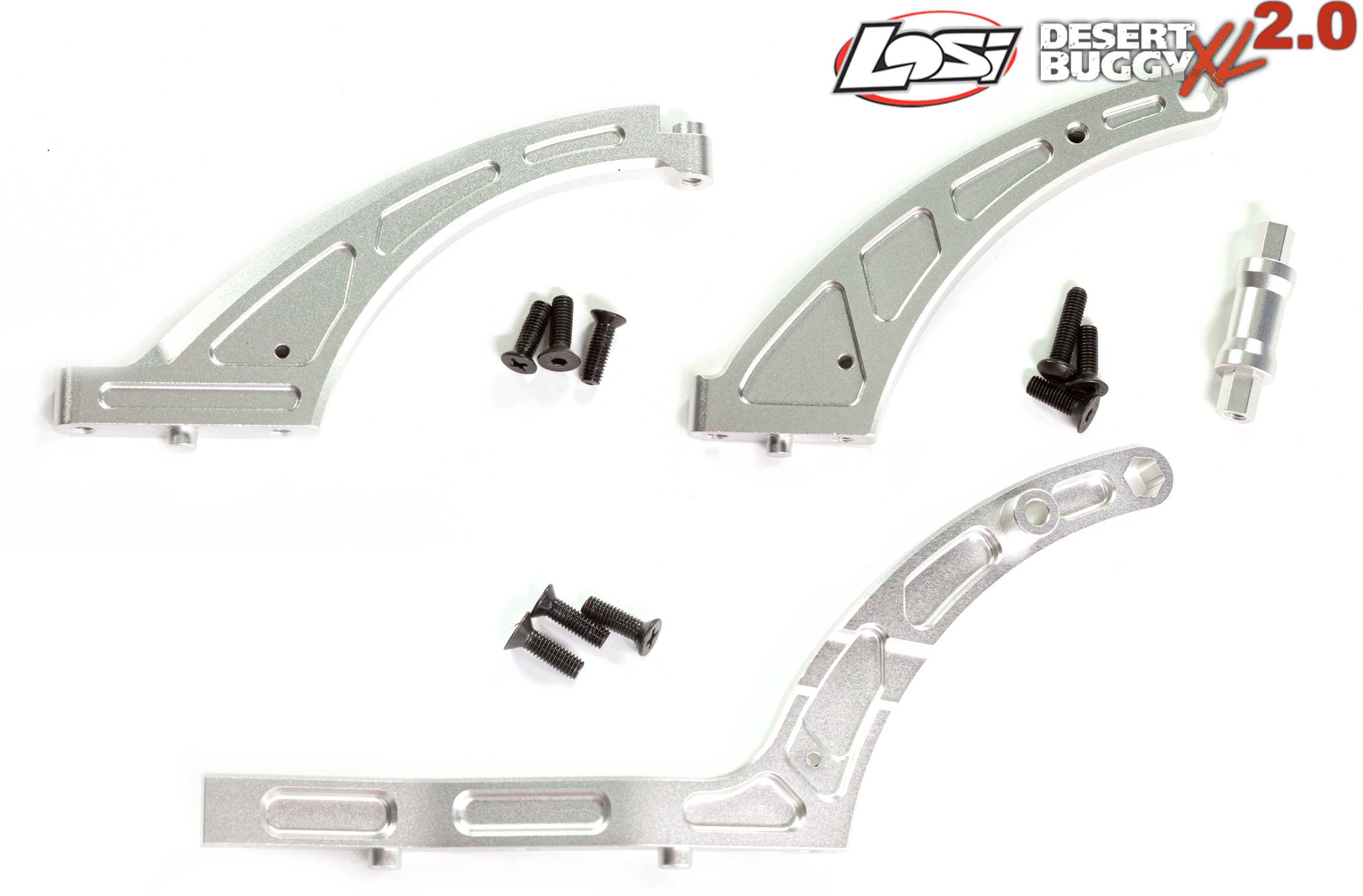 AT-DBXL029/030/031 ATOP Front- and rear chassis braces, full set, for Losi DBXL 2.0