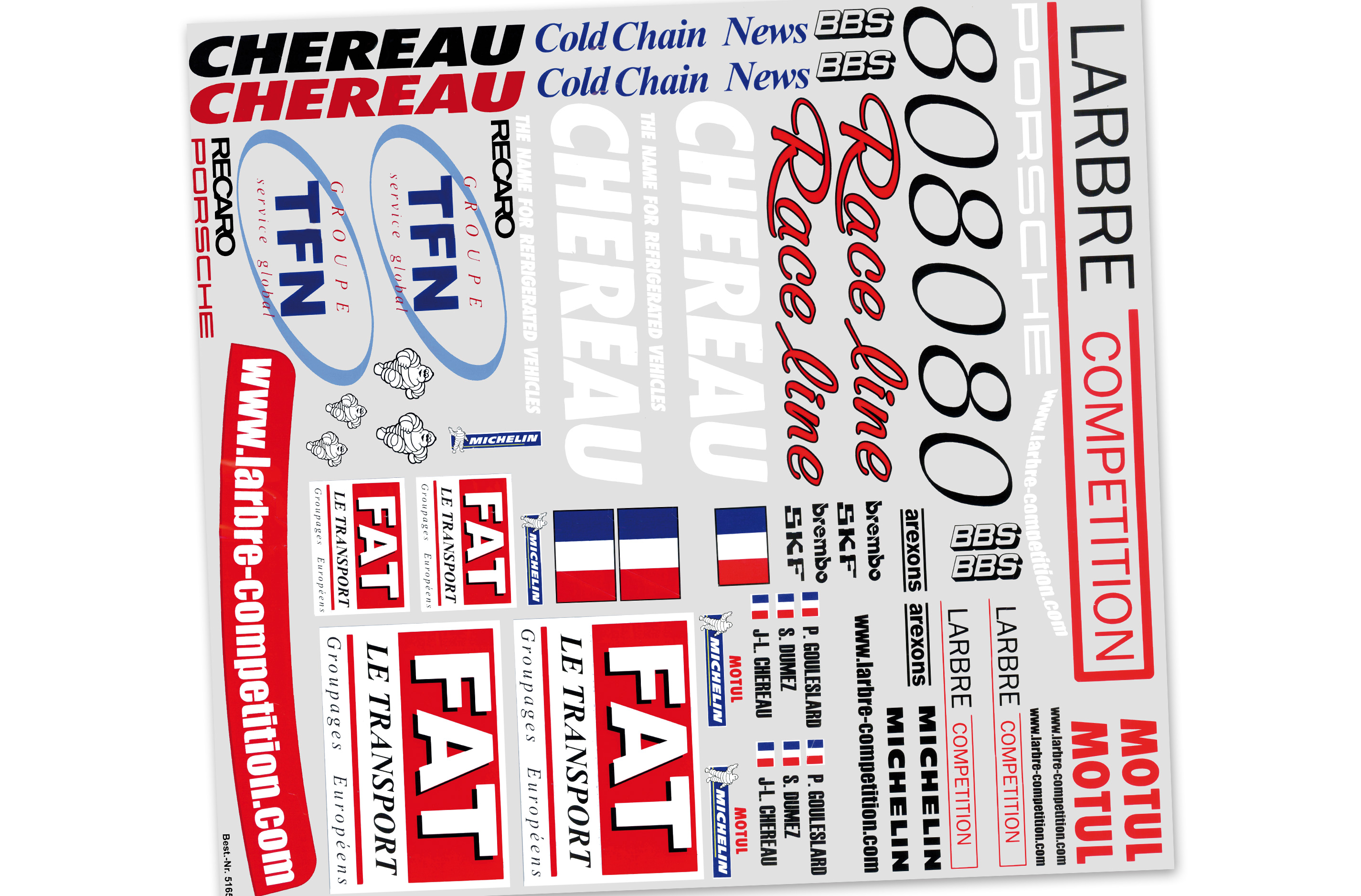 5165 FG Team decals Porsche 911 GT3-RS 5165 FG Team decals Porsche 911 GT3-RS