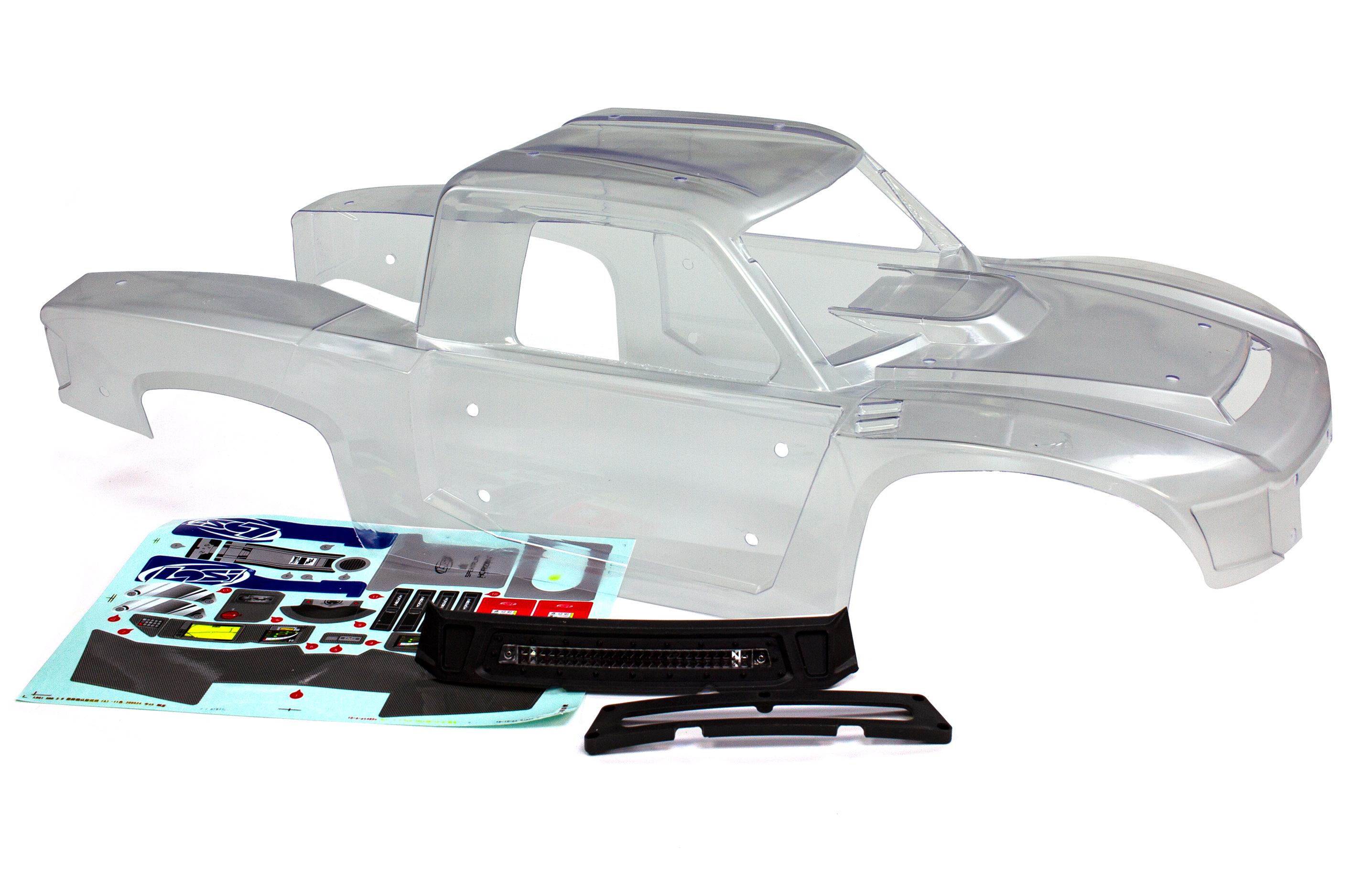 LOS250046 Losi Body and Front Grill, Clear, Super Baja Rey 2.0