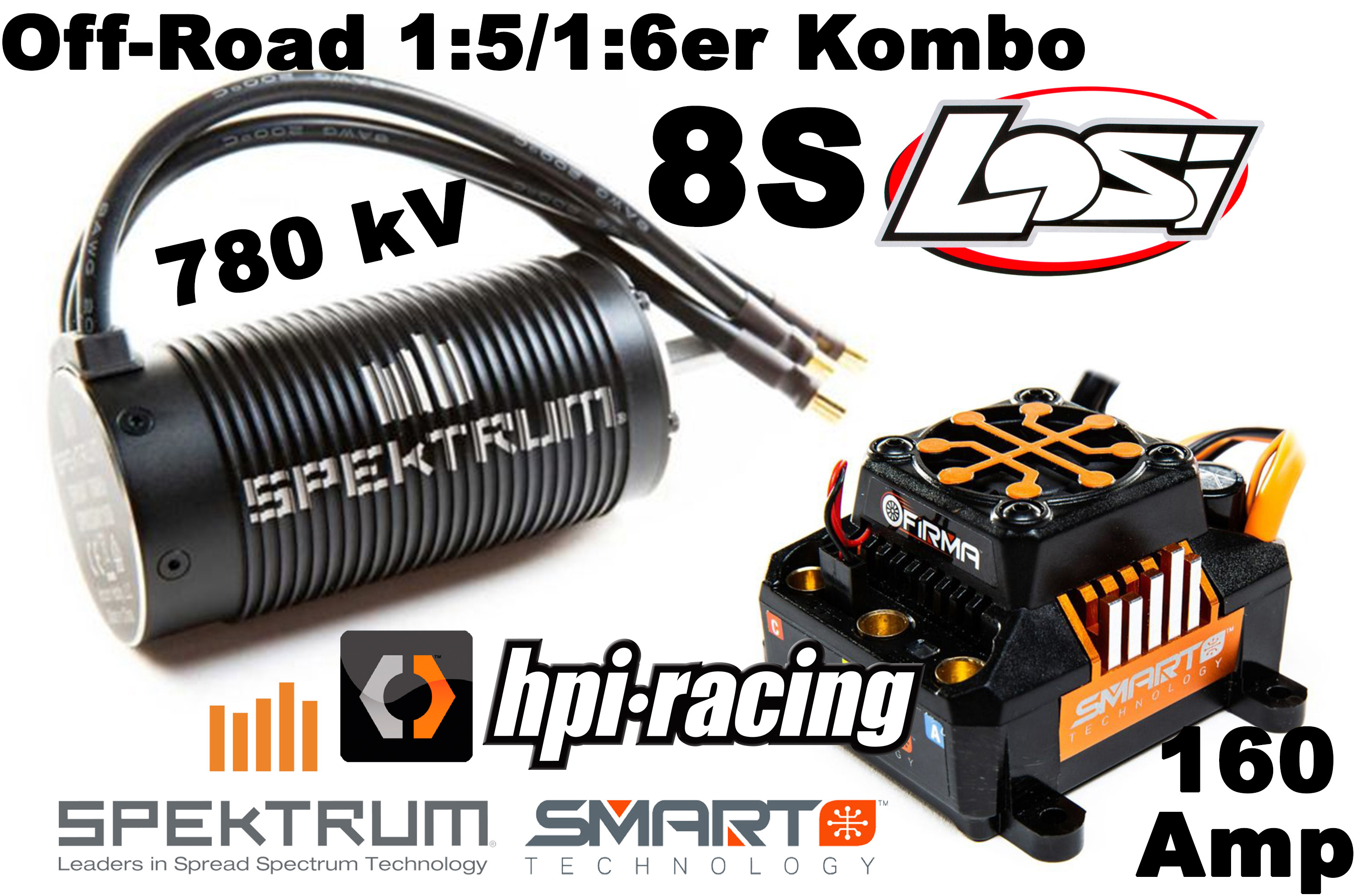 y1531/02 Spektrum Firma 780Kv Brushless Motor with 160 Amp Brushless ESC 3S-8S y1531/02 Spektrum Firma 780Kv Brushless Motor with 160 Amp Brushless ESC 3S-8S