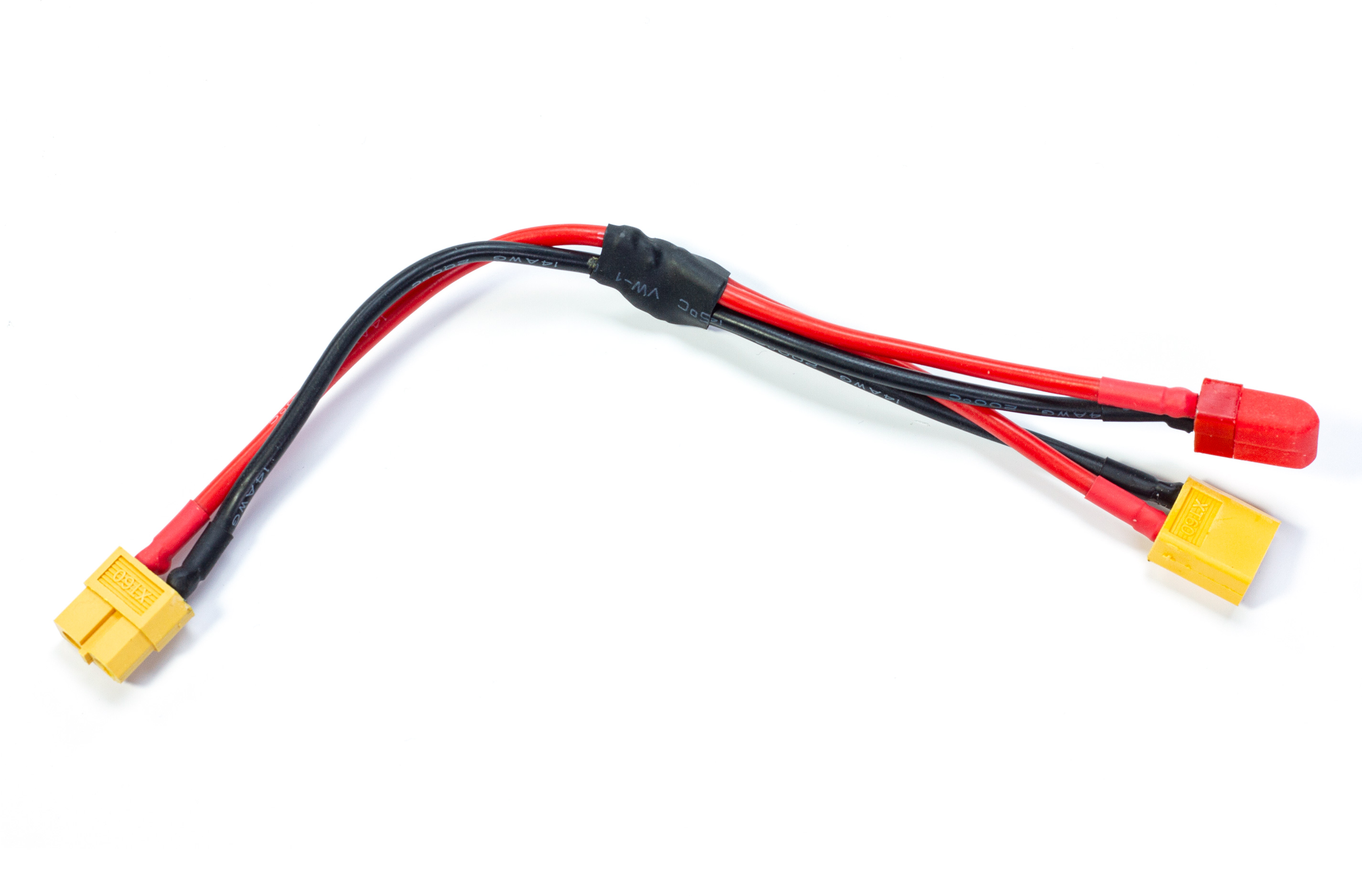 y1303/28 Adapter cable XT60 female to XT60 male and T-connector male y1303/28 Adapter cable XT60 female to XT60 male and T-connector male