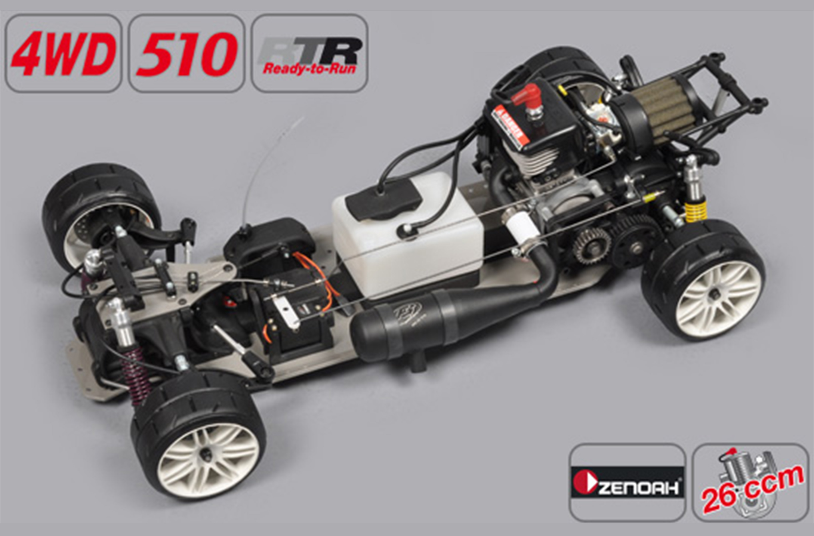 154200RZ Sportsline 4WD 510er Radstand, Zenoah G260 Motor, inkl. RTR 154200RZ Sportsline 4WD 510er Radstand, Zenoah G260 Motor, inkl. RTR