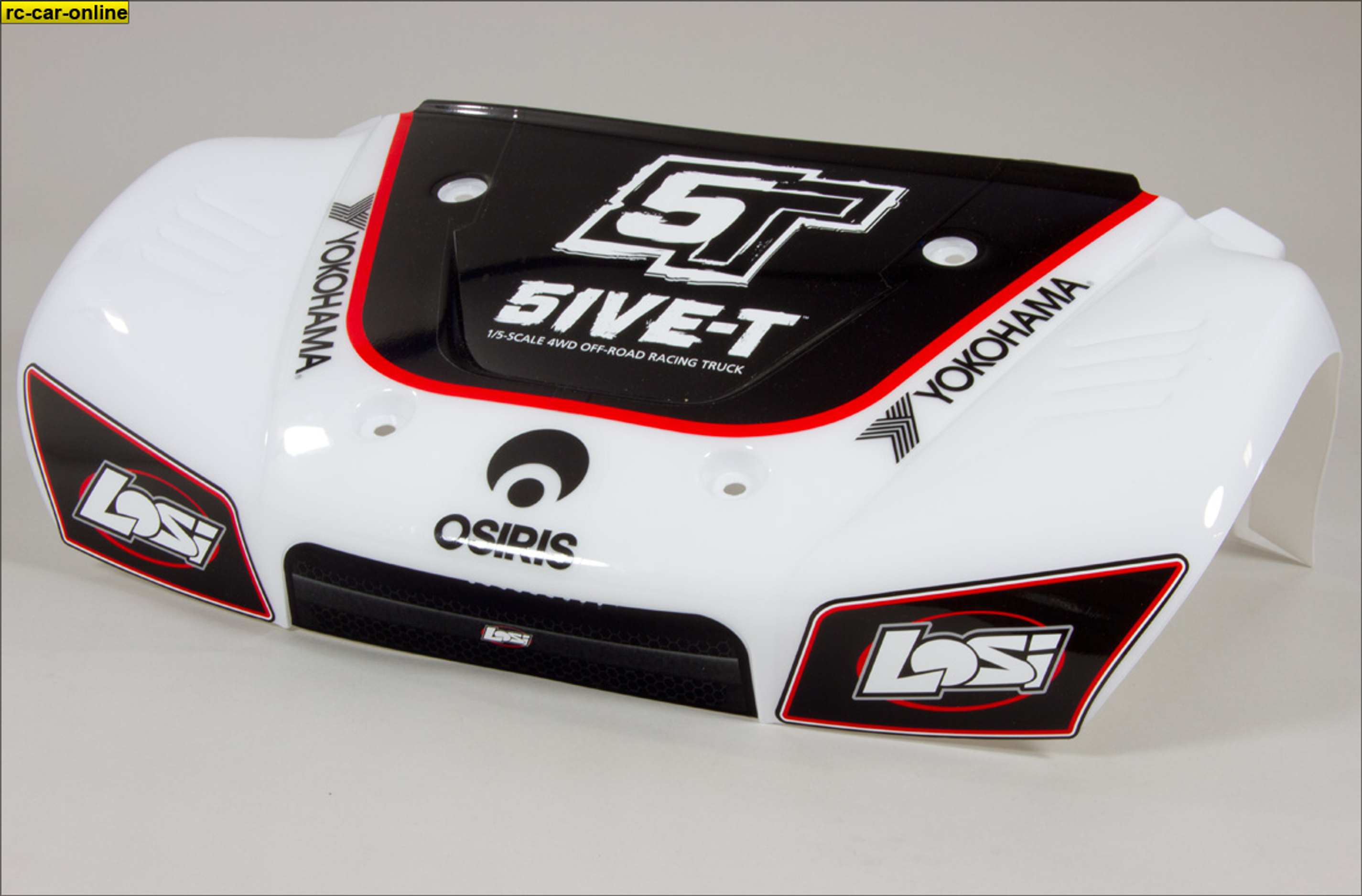 LOSB 8101/01 Hood/Front Fenders Body Section black  5T, 1 pce. LOSB 8101/01 Hood/Front Fenders Body Section black  5T, 1 pce.