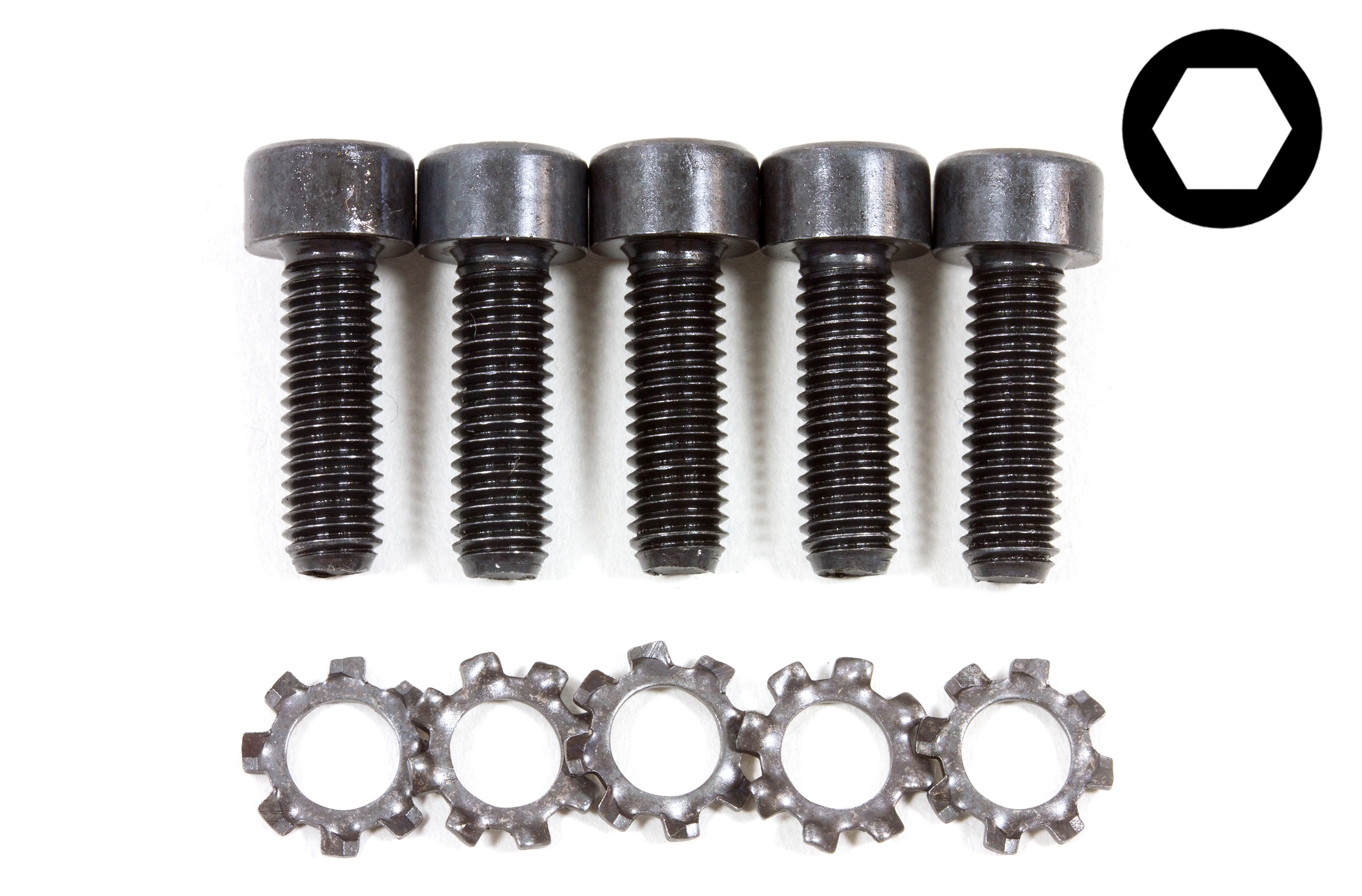 y0757 Special exhaust manifold screw set, 5 pcs.